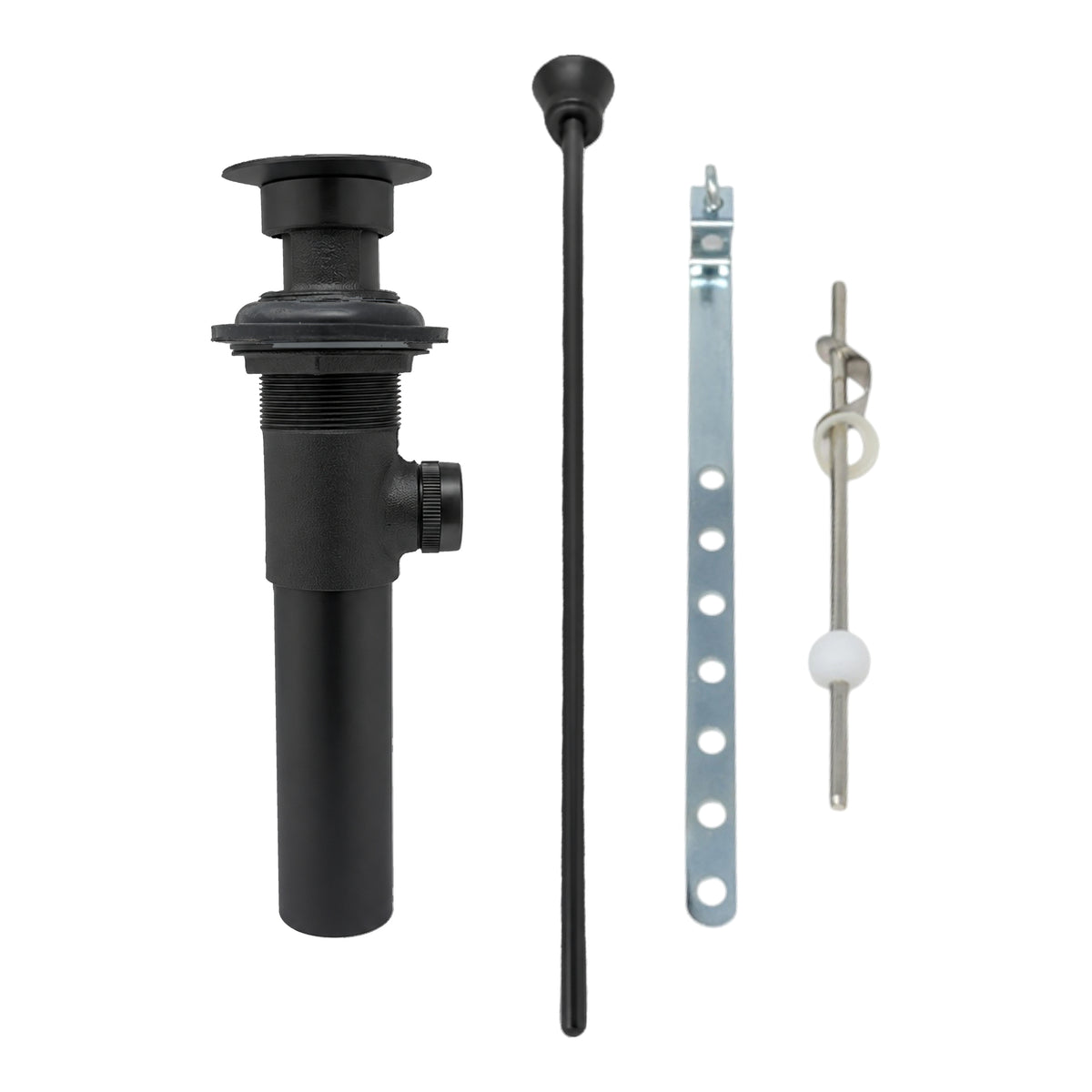 Lavatory Pop-Up Drain with Solid Brass and 1.25" Tube Drain P0085 in Oil Rubbed Bronze, upright view