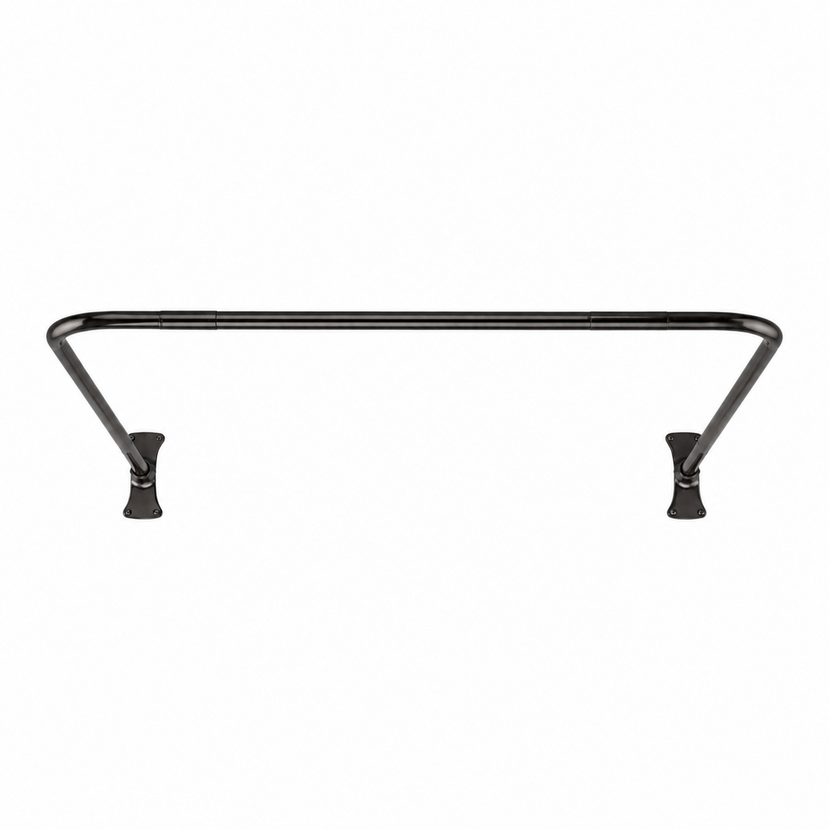 C Ring Shower Rod Enclosure, Solid Brass, and 36" Brace P0092 | Strom Living Satin Black - Shower Components