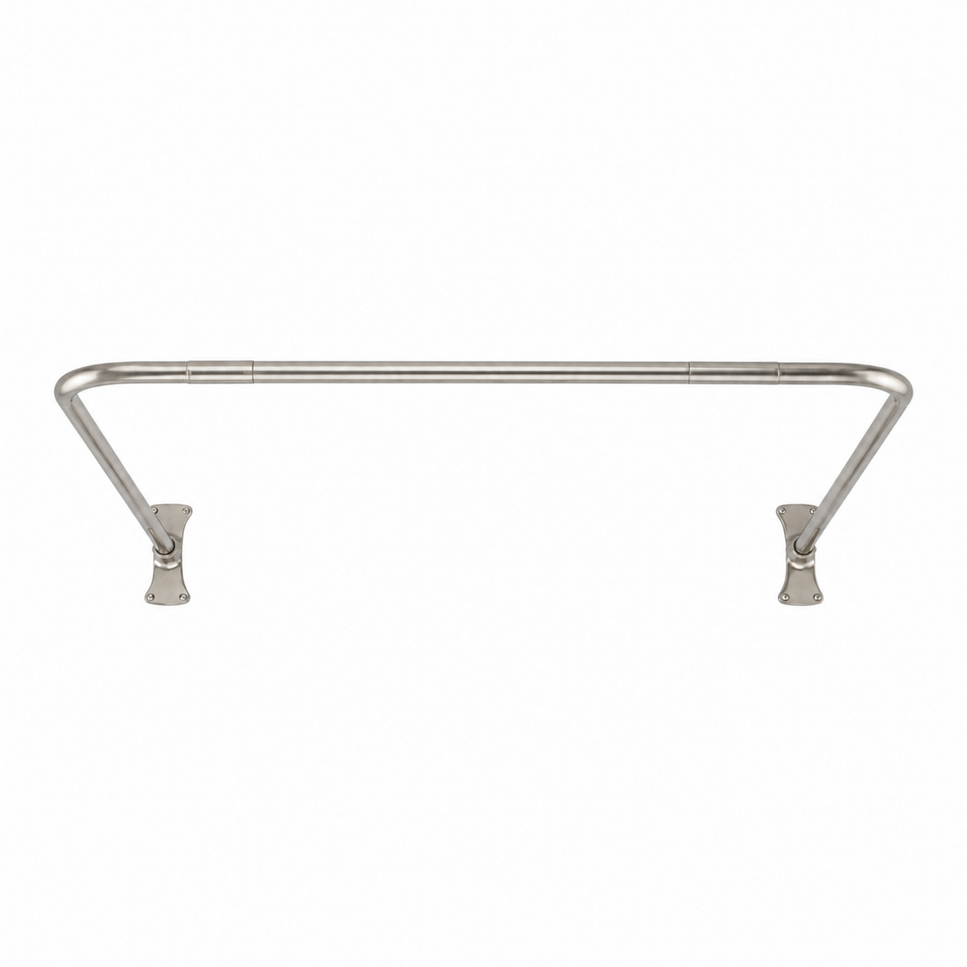 C Ring Shower Rod Enclosure, Solid Brass, and 36" Brace P0092 | Strom Living Matte Nickel - Shower Components