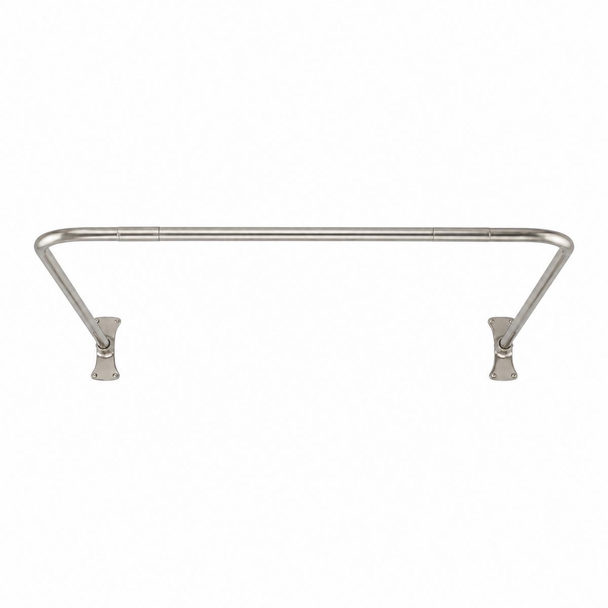 C Ring Shower Rod Enclosure, Solid Brass, and 36" Brace P0092 | Strom Living Matte Nickel - Shower Components