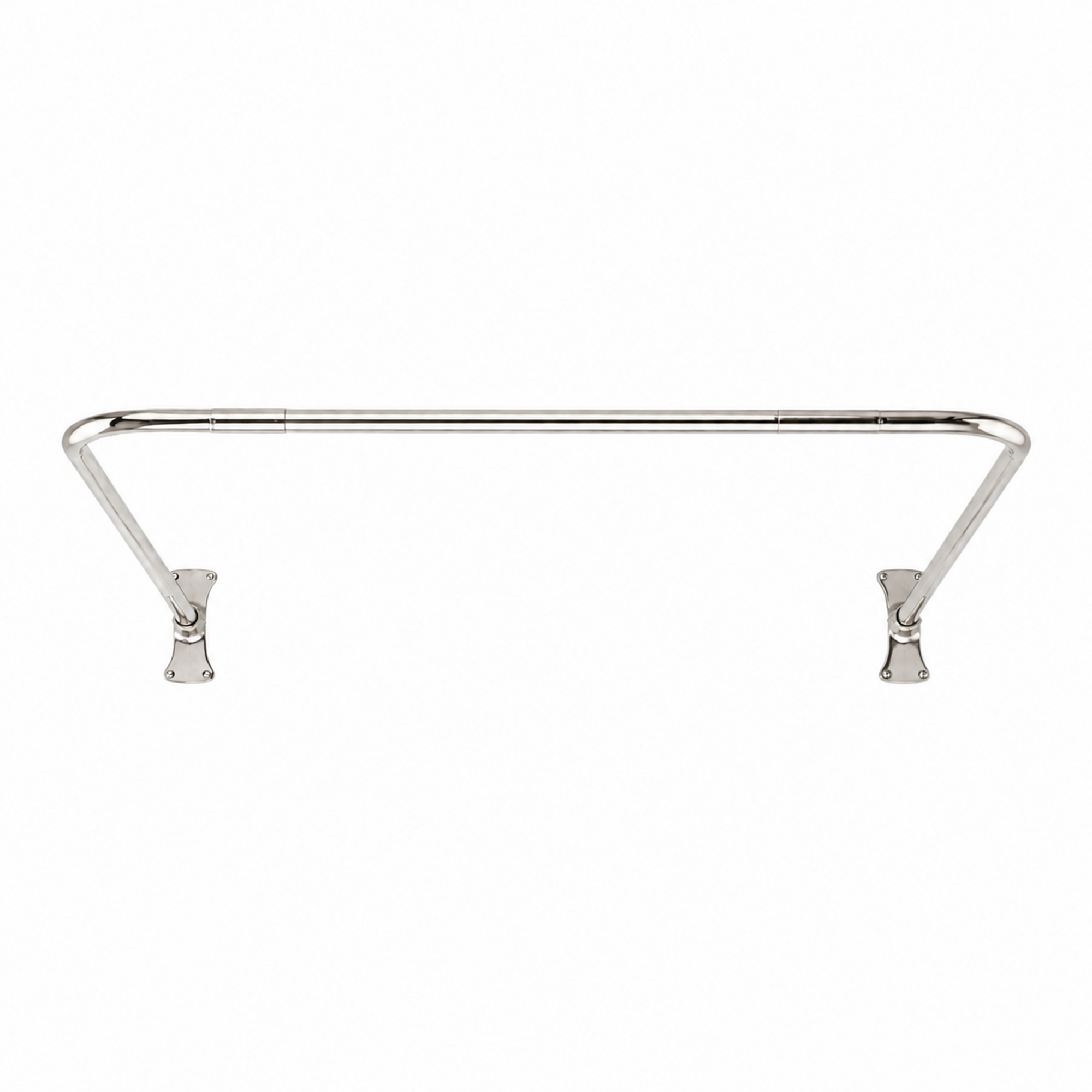 C Ring Shower Rod Enclosure, Solid Brass, and 36" Brace P0092 | Strom Living Polished Nickel - Shower Components