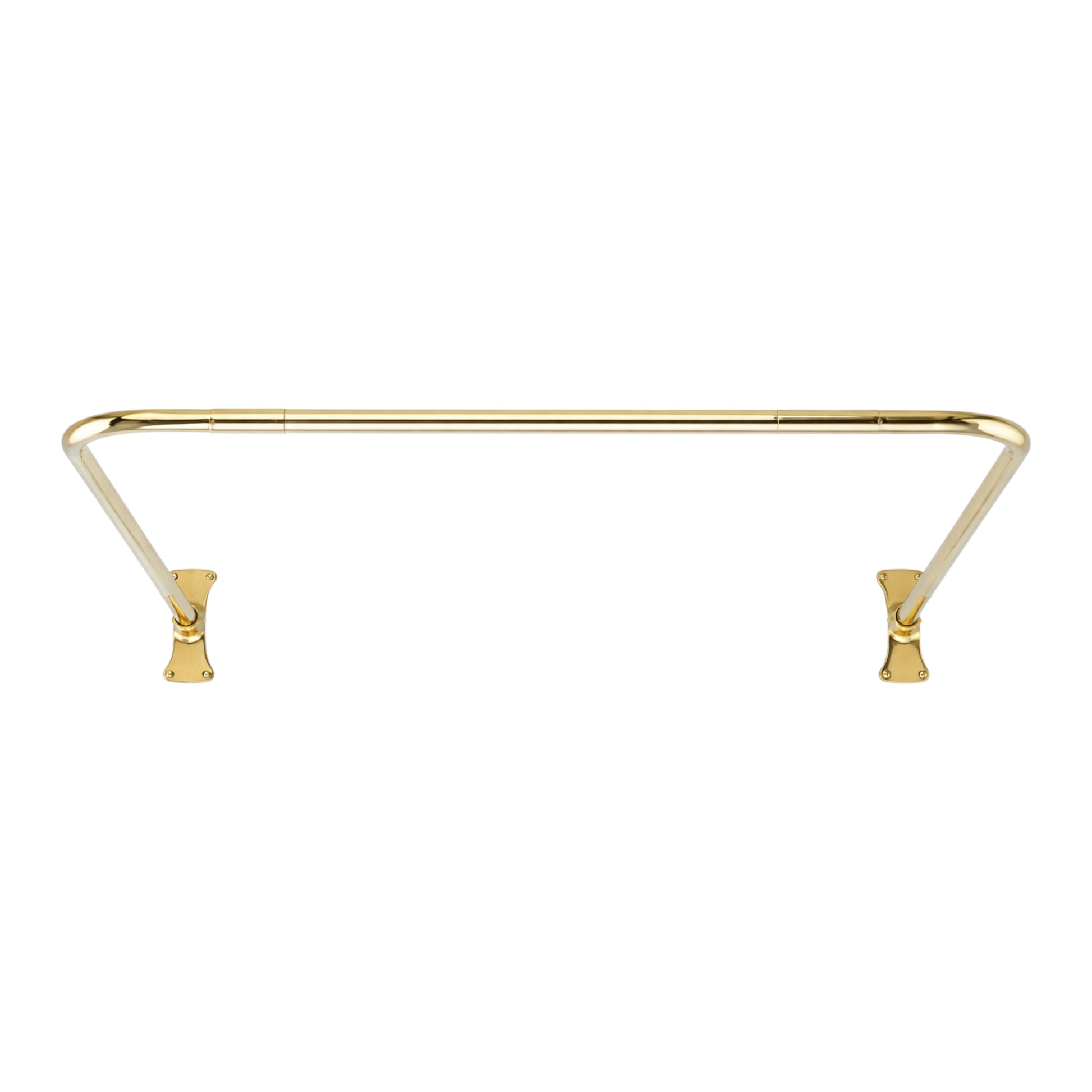 C Ring Shower Rod Enclosure, Solid Brass, and 36" Brace P0092 | Strom Living Supercoat Brass - Shower Components