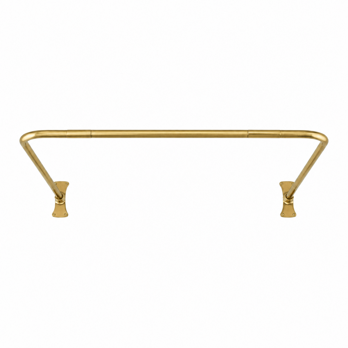 C Ring Shower Rod Enclosure, Solid Brass, and 36" Brace P0092 | Strom Living Satin Brass - Shower Components