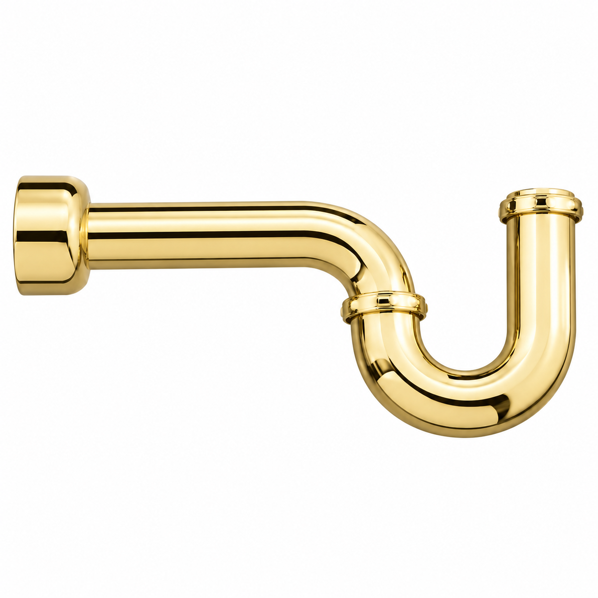 Strom Living P0097 P Trap with Escutcheon Supercoat Brass - Faucet Parts