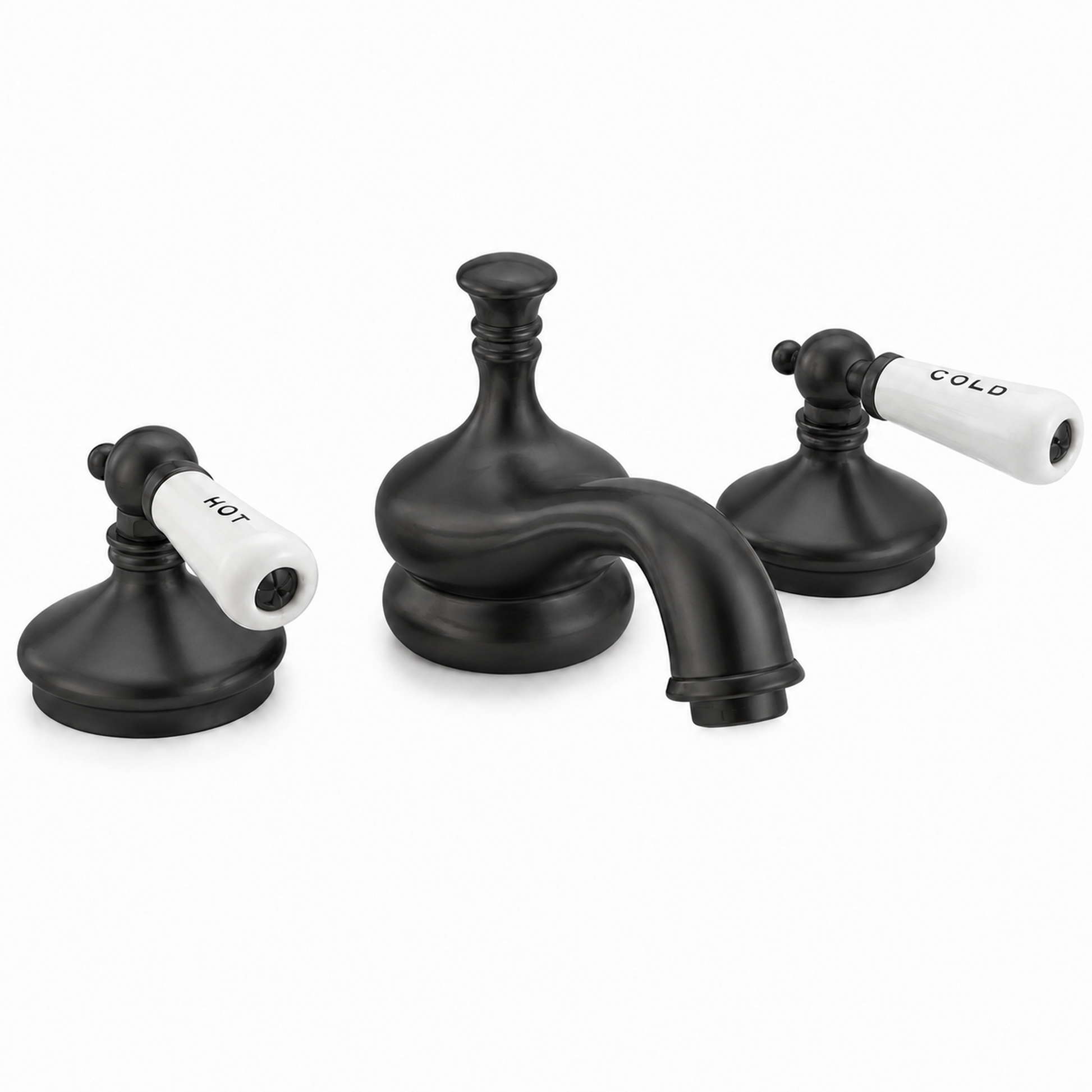 Sacramento Widespread Lavatory Faucet P0104 | Strom Living Satin Black - Bathroom Faucets