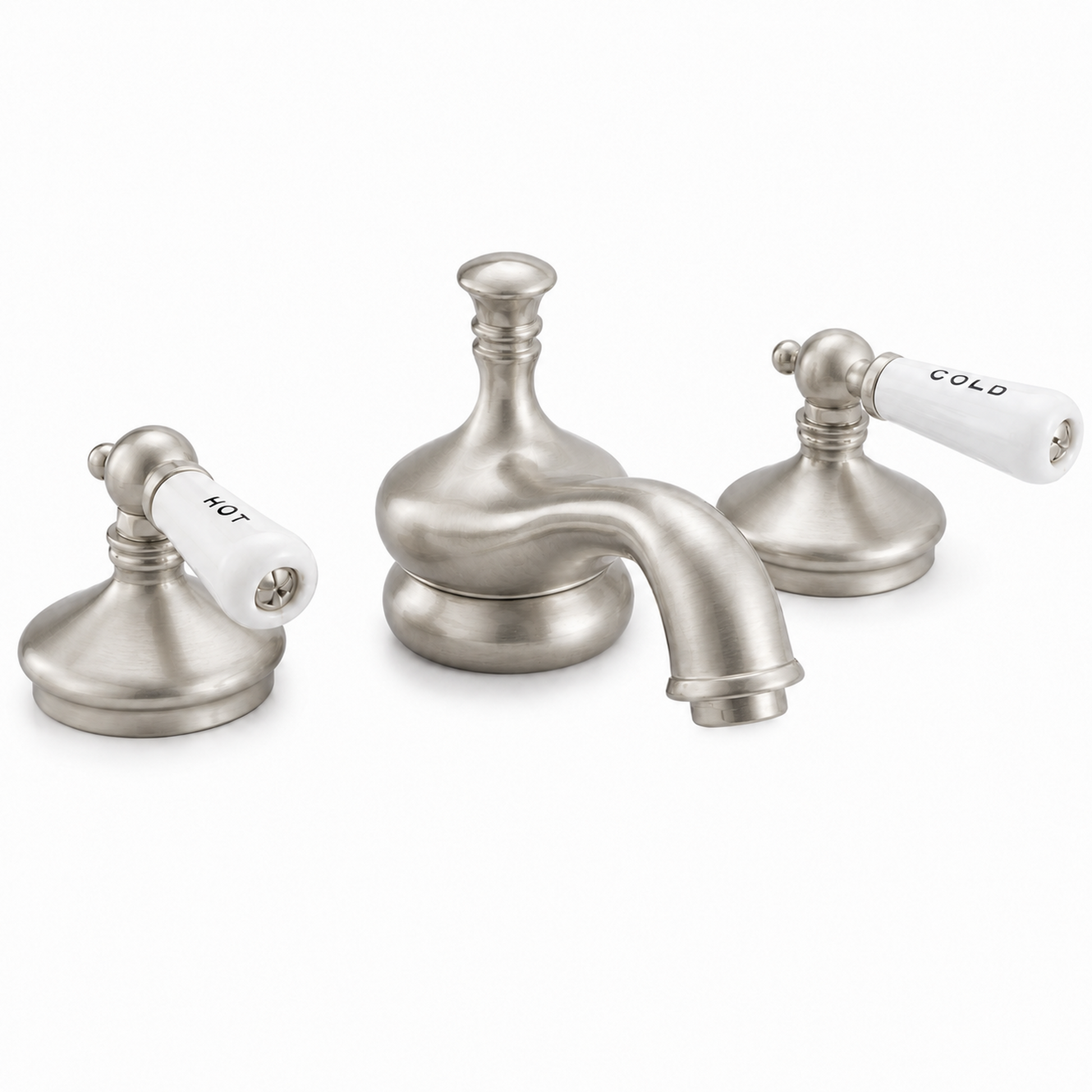 Sacramento Widespread Lavatory Faucet P0104 | Strom Living Matte Nickel - Bathroom Faucets