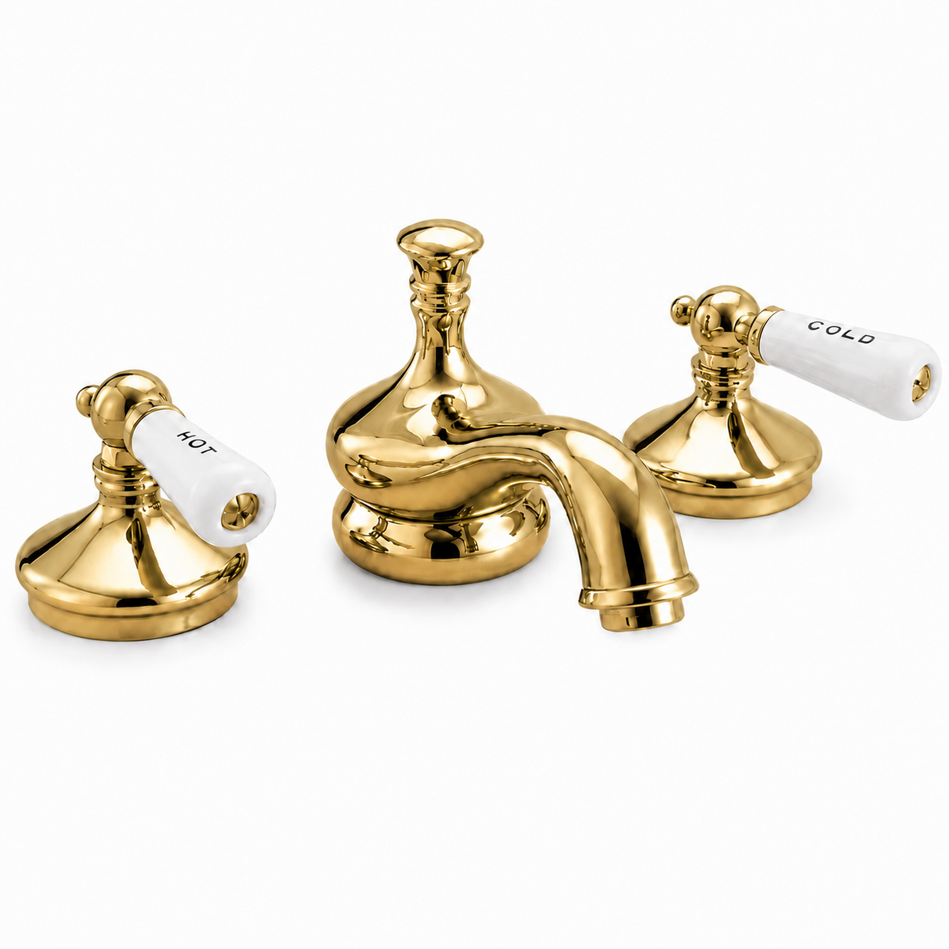 Sacramento Widespread Lavatory Faucet P0104 | Strom Living Polished Brass - Bathroom Faucets