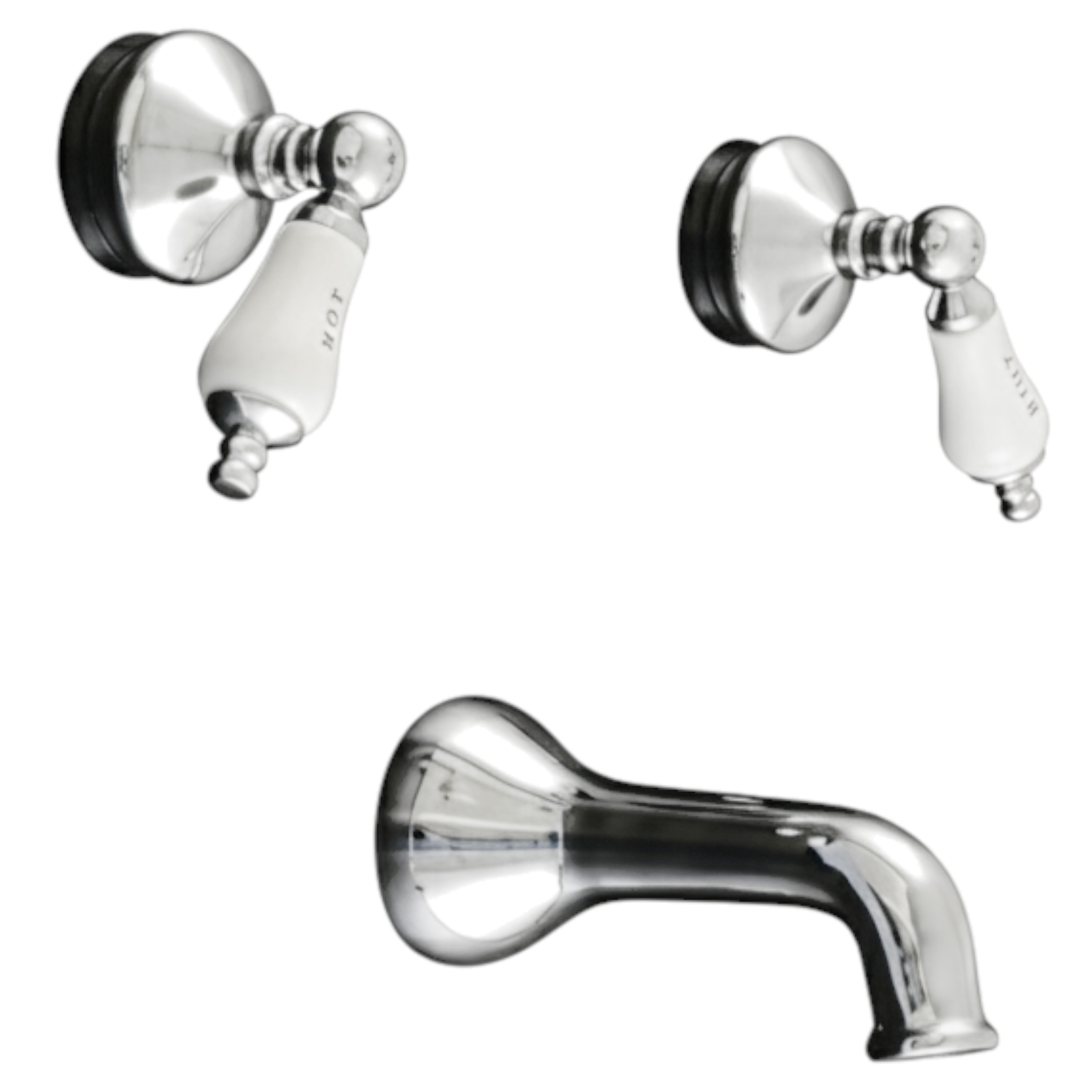 Sacramento In-Wall Shower Set With Handle Lever for Hot/Cold, Solid Brass Construction, and Spout P0105 | Strom Living