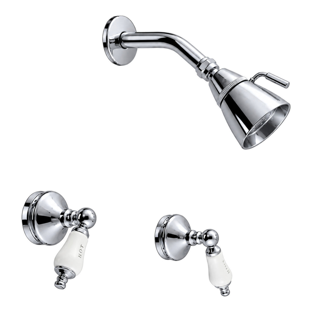 Sacramento In-Wall Shower Set with Lever Handles P0112 in Chrome