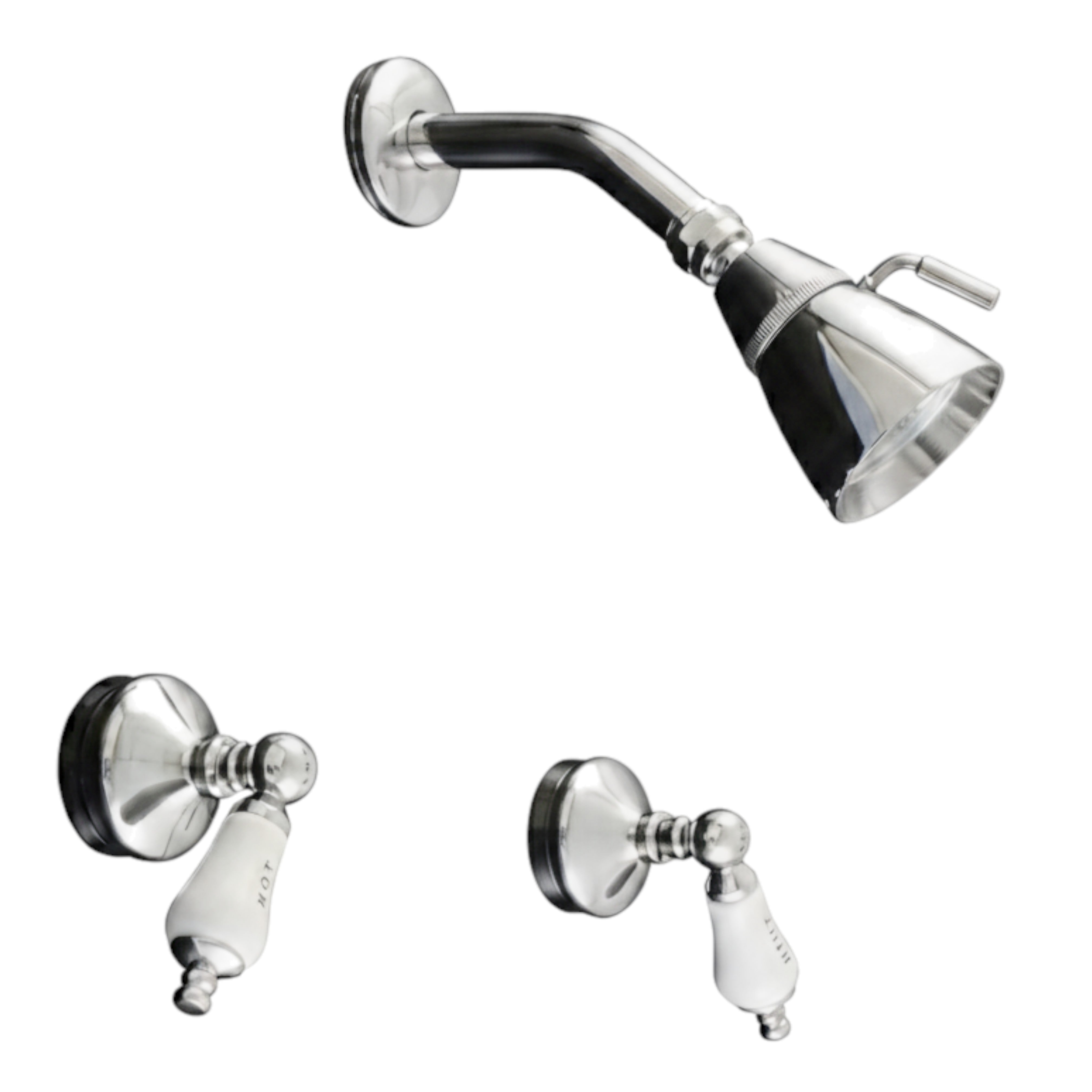 Sacramento In-Wall Shower Set With Handle Lever for Hot/Cold and Solid Brass Construction P0112 | Strom Living