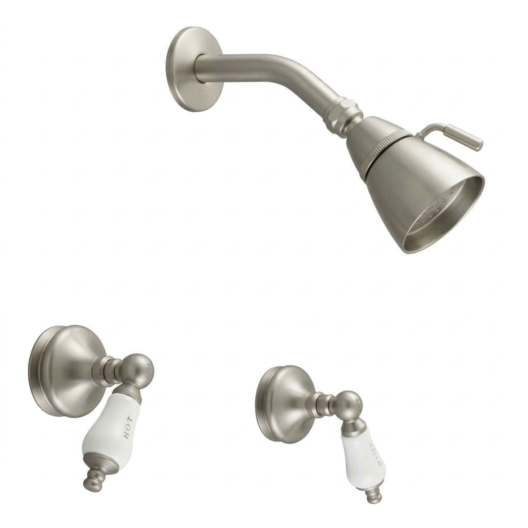 Sacramento In-Wall Shower Set with Lever Handles P0112 | Strom Living Matte Nickel - Showers