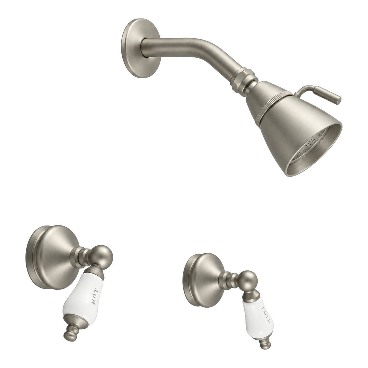 Sacramento In-Wall Shower Set with Lever Handles P0112 in Matte Nickel
