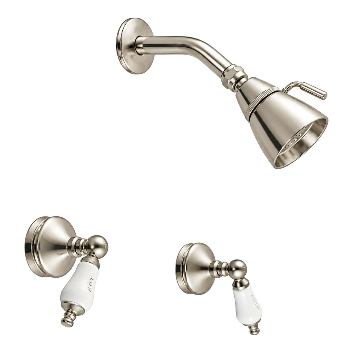 Sacramento In-Wall Shower Set with Lever Handles P0112 in Polished Nickel