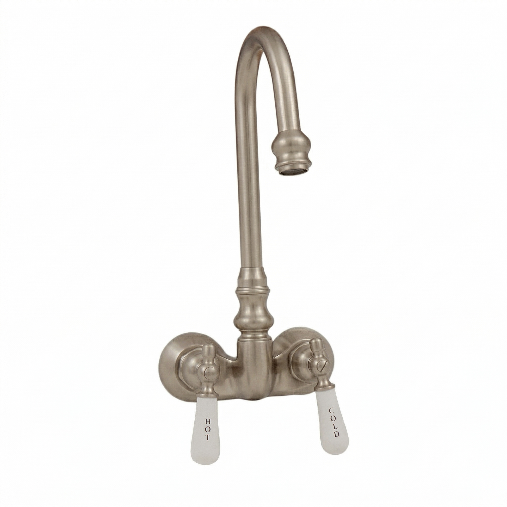 Tub Faucet with Gooseneck Spout P0126 | Strom Living Matte Nickel - Tub Fillers