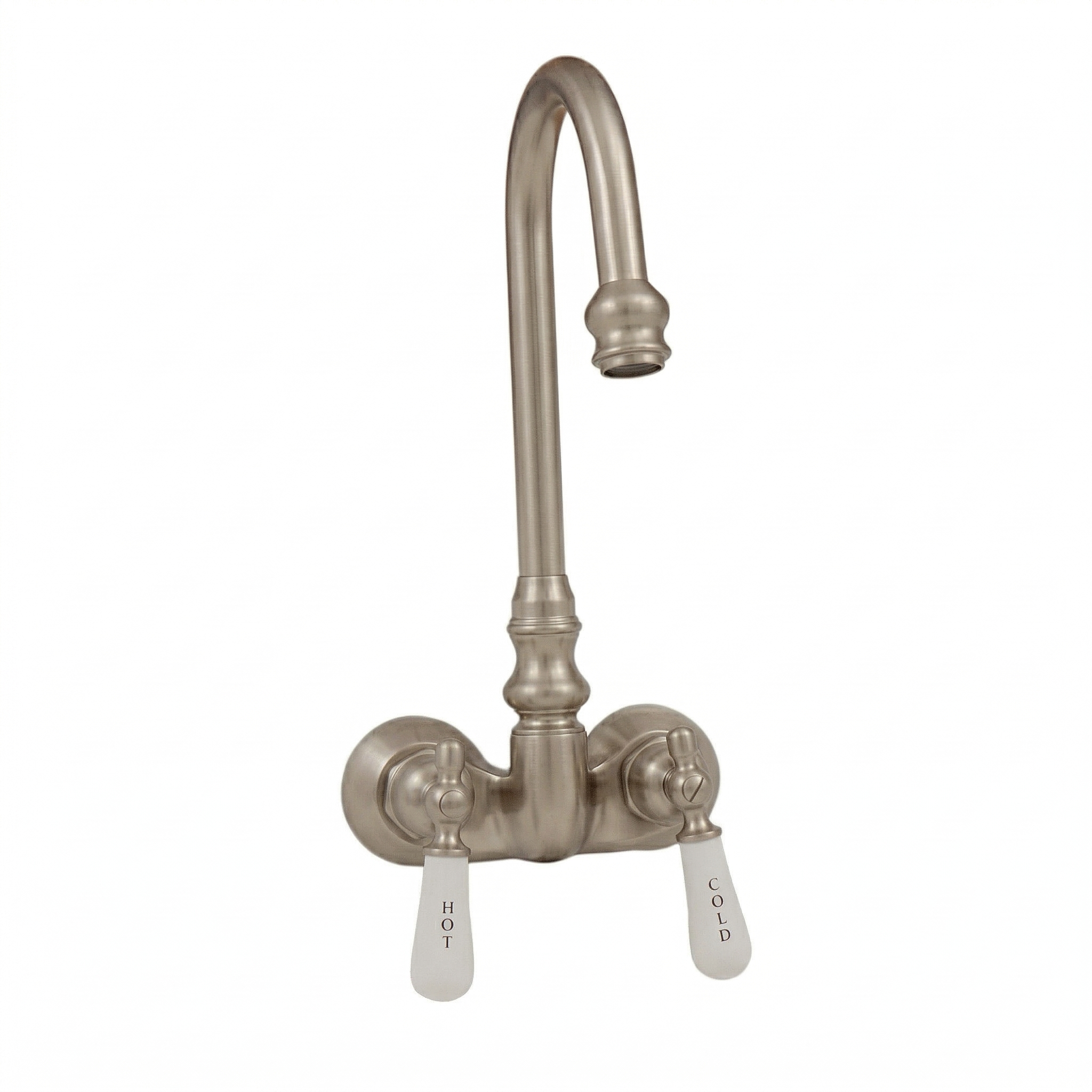Tub Faucet with Gooseneck Spout P0126 | Strom Living Matte Nickel - Tub Fillers