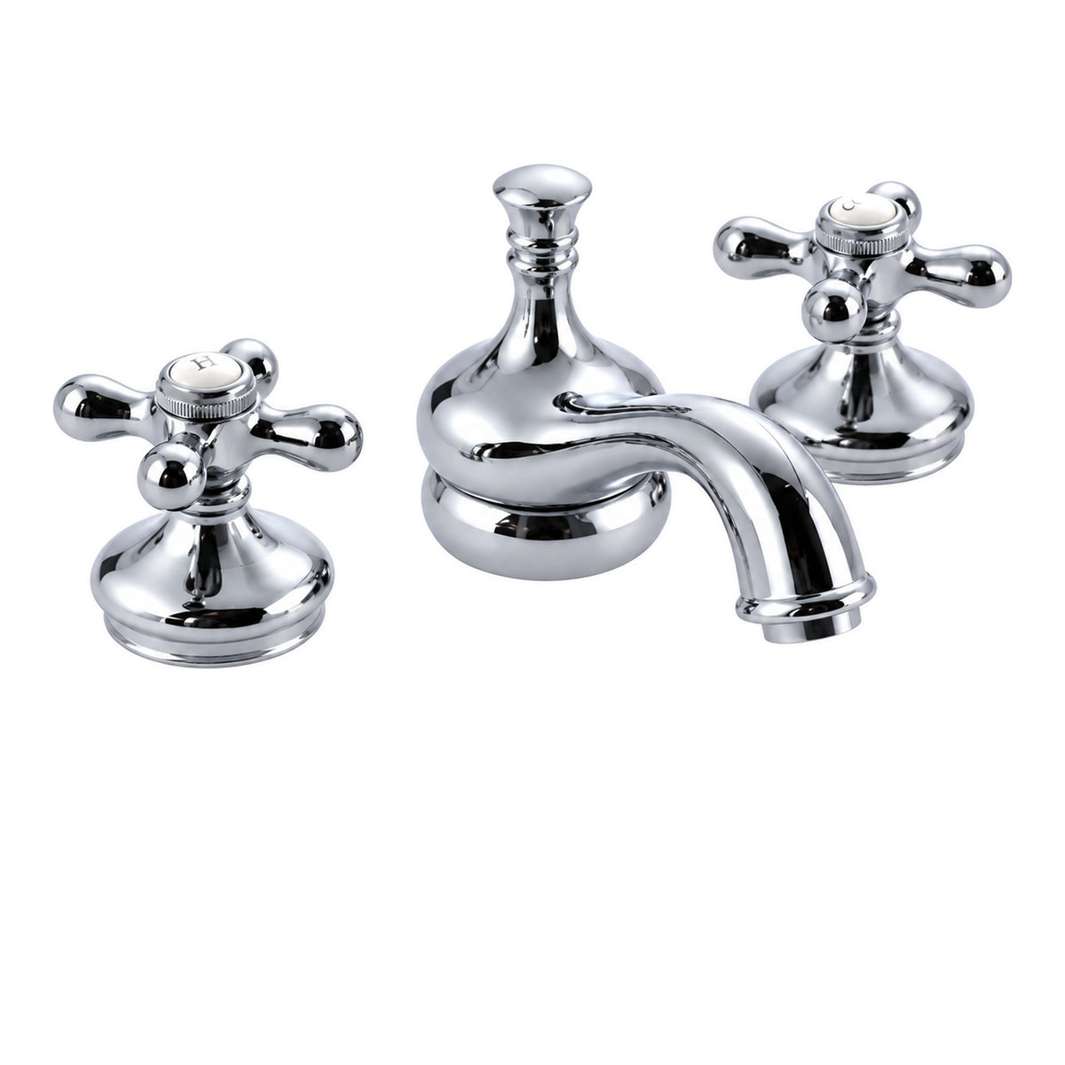 Sacramento Widespread Faucet, Cross Handles P0140 in Chrome