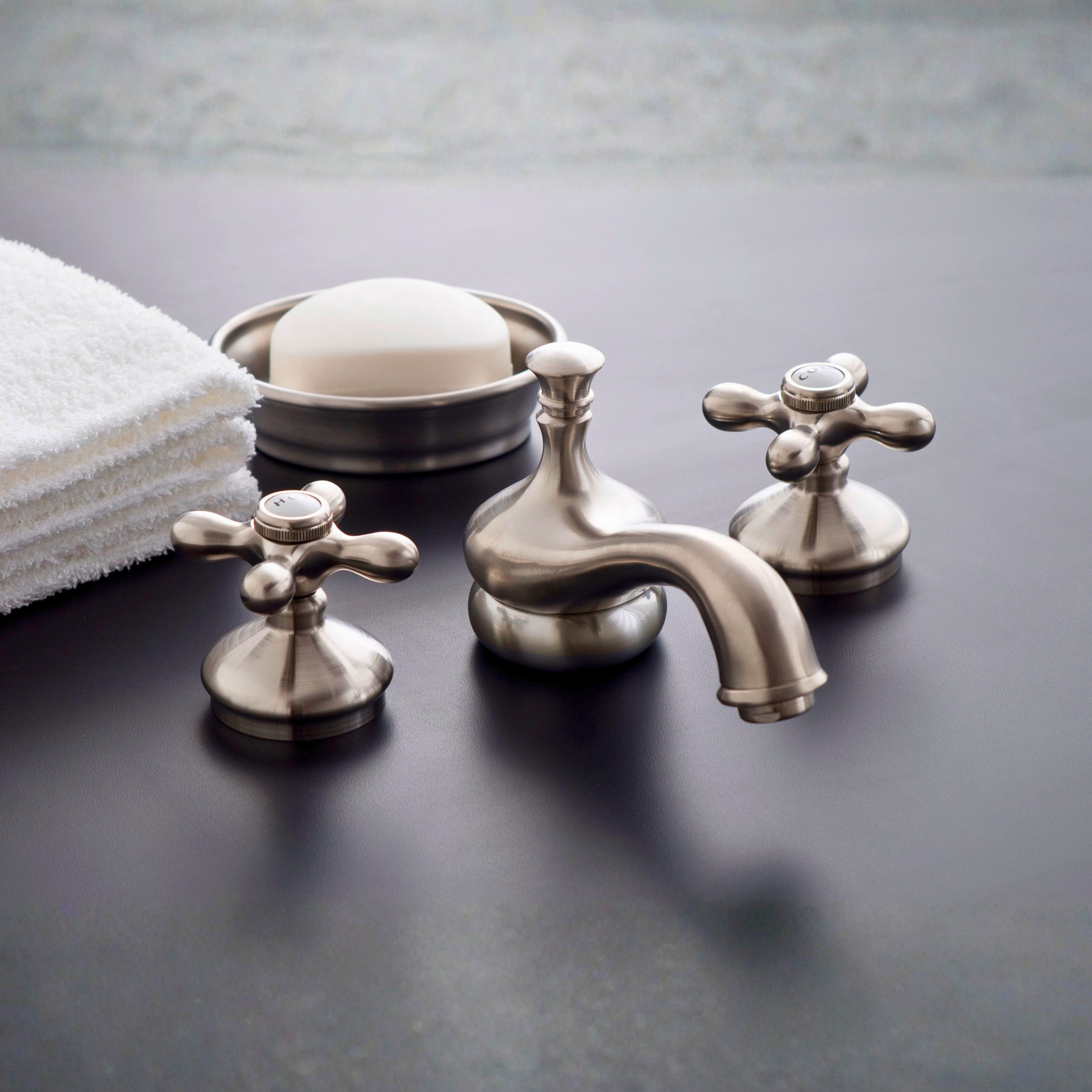 Sacramento Widespread Faucet, Cross Handles P0140 | Strom Living - Bathroom Faucets