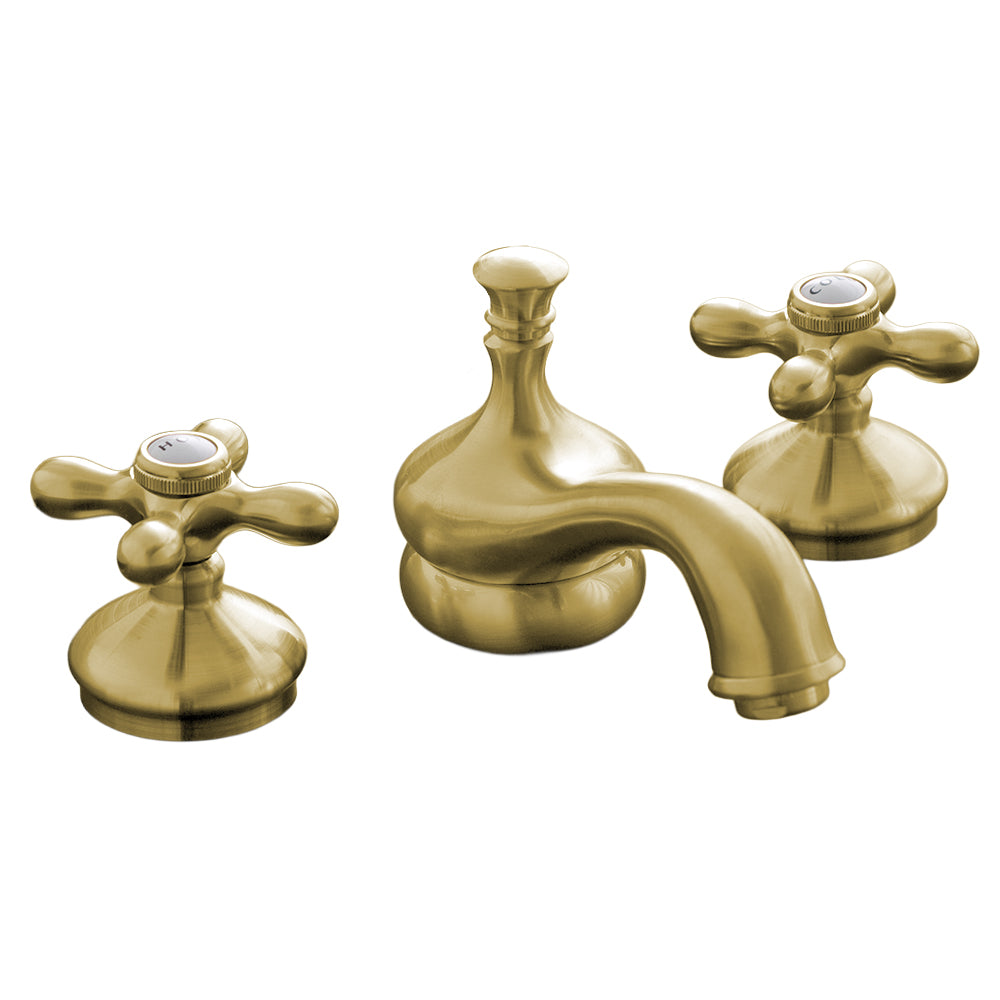 Strom Living Sacramento Sink Faucet with Cross Handles, 5" Spout Extension and Valves