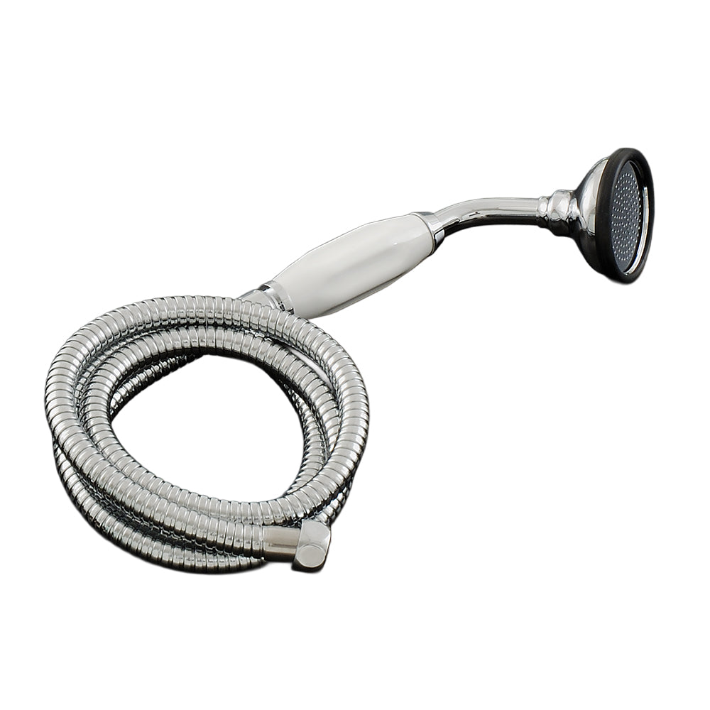 Strom Living Porcelain Handheld Shower with Handheld Shower Hose and Vacuum Breaker