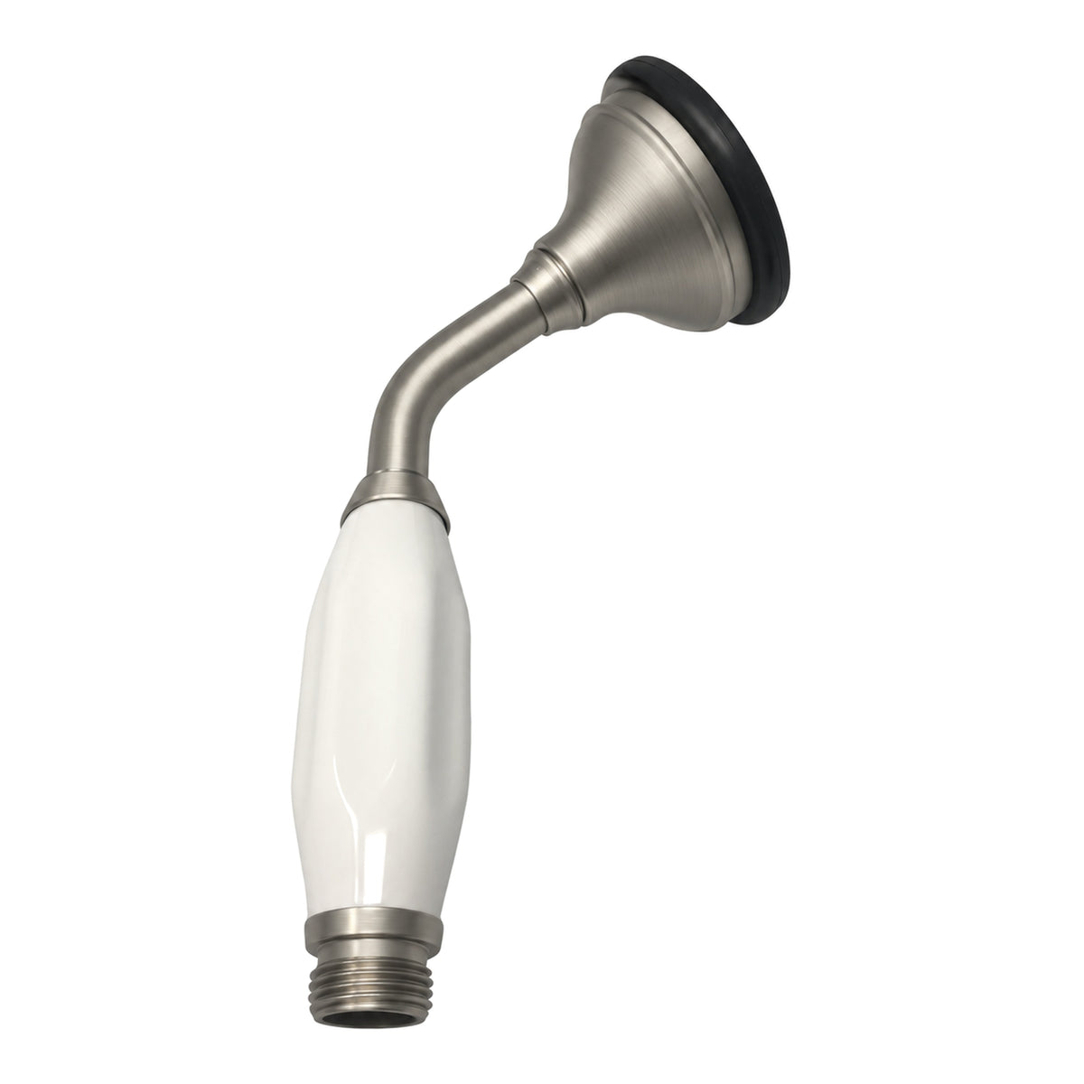Strom Living Porcelain Handheld Shower with Handheld Shower Hose and Vacuum Breaker in Matte Nickel