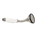 Strom Living Porcelain Handheld Shower with Handheld Shower Hose and Vacuum Breaker in Matte Nickel