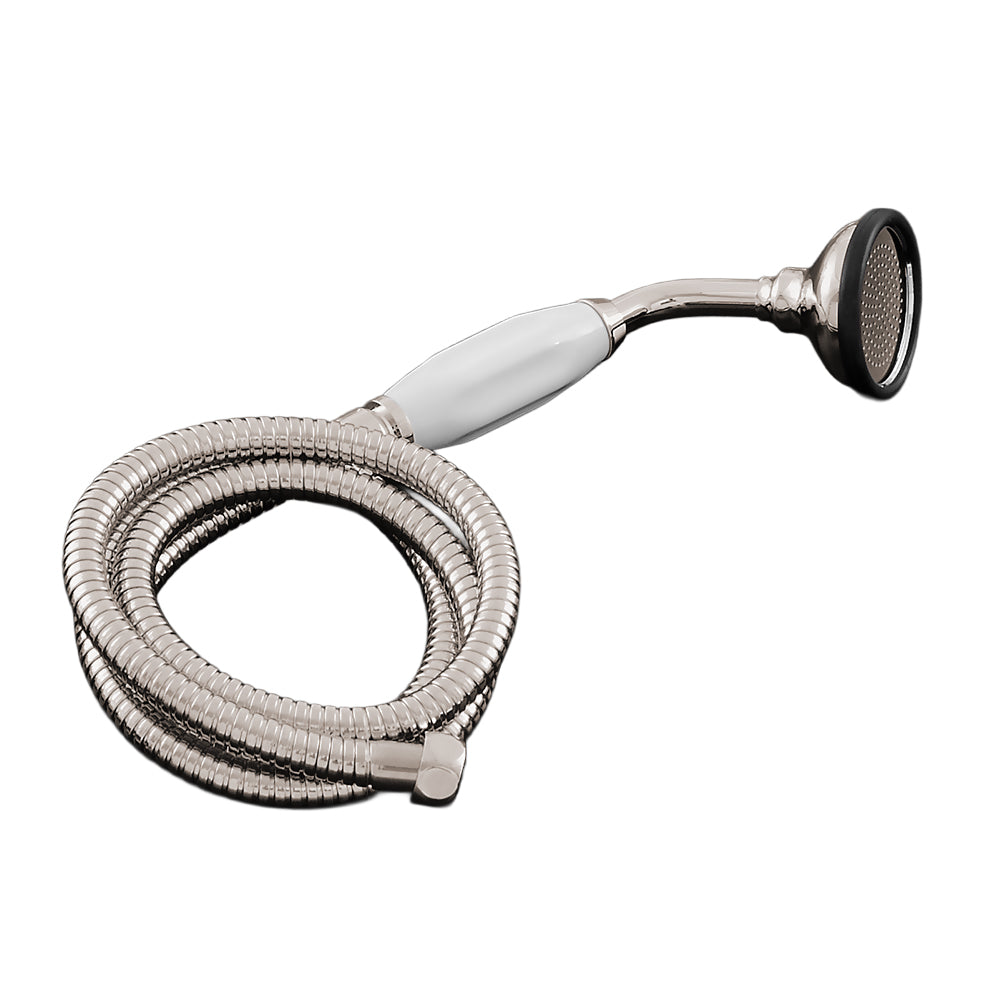Strom Living Porcelain Handheld Shower with Handheld Shower Hose and Vacuum Breaker