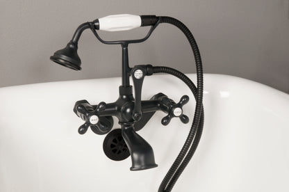 Strom Living British Telephone Faucet with Porcelain Handheld Shower and Tub Mounted