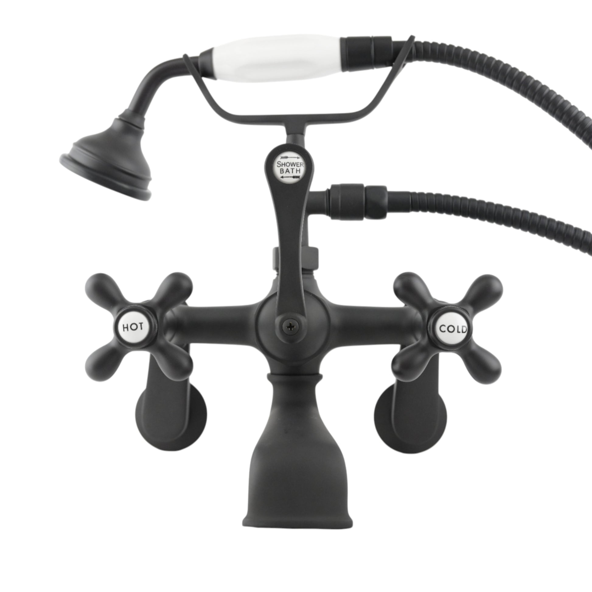 Tub Mount Thames Telephone Faucet Set P0146 | Strom Living Oil Rubbed Bronze Cross-Point Handles - Tub Fillers