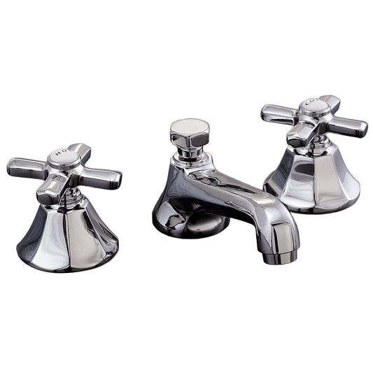 Strom Living Mississippi Deco Widespread Lavatory Faucet with Cross Handles and Pop-up Drain