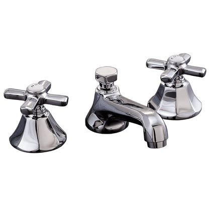 Strom Living Mississippi Deco Widespread Lavatory Faucet with Cross Handles and Pop-up Drain
