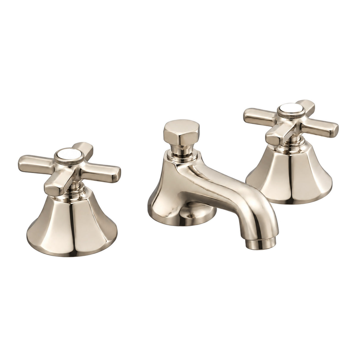 Mississippi Deco Widespread Lav Faucet P0152 in Polished Nickel