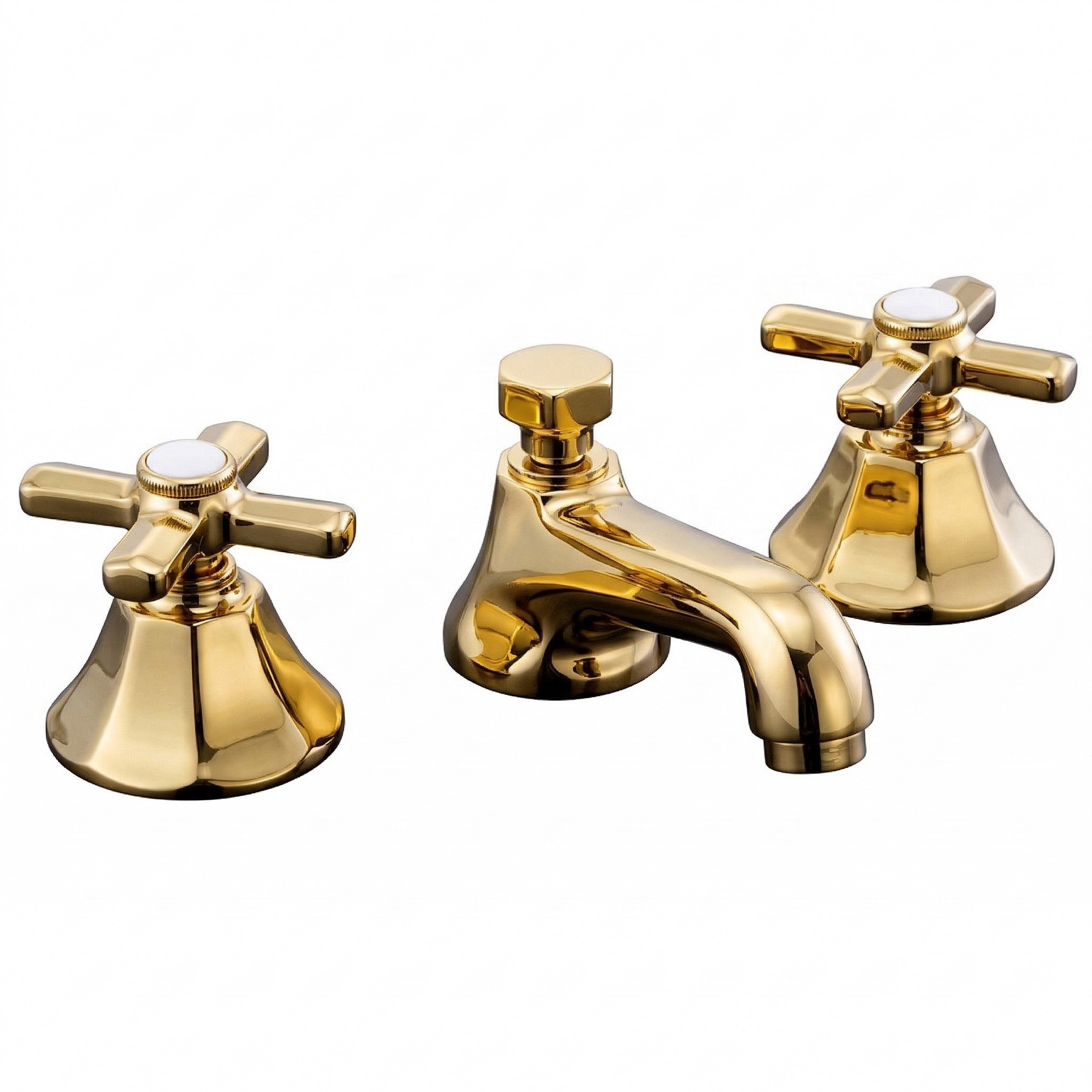 Mississippi Deco Widespread Lav Faucet P0152 | Strom Living Supercoat Brass - Bathroom Faucets