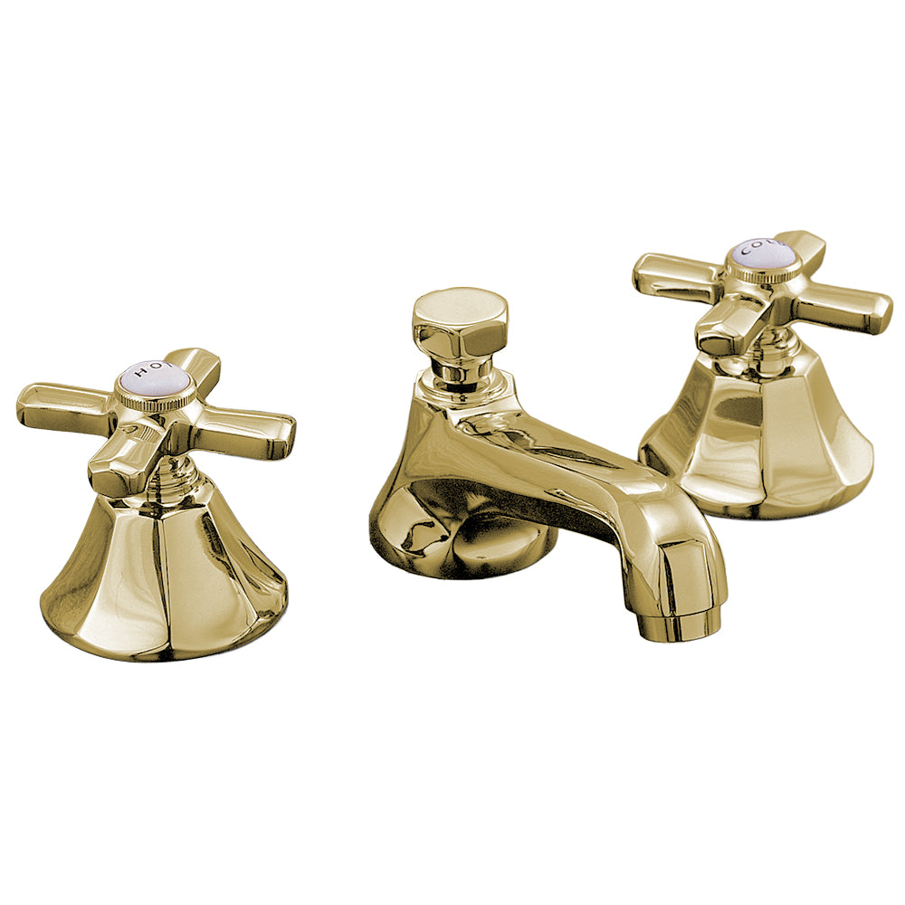 Strom Living Mississippi Deco Widespread Lavatory Faucet with Cross Handles and Pop-up Drain