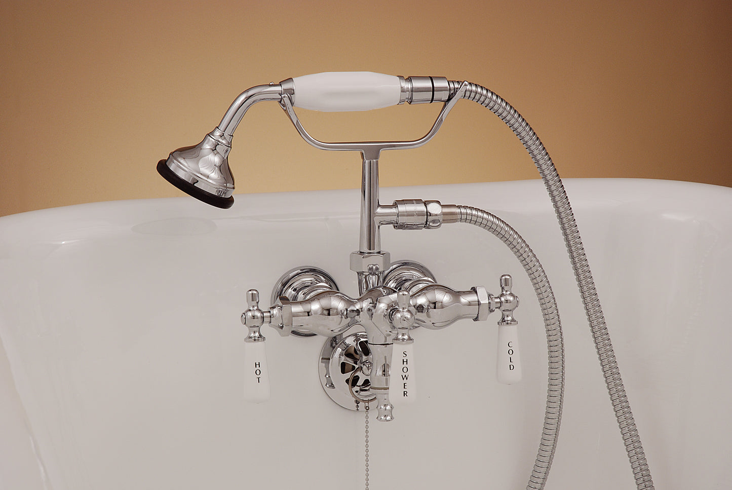 Strom Living Tub Faucet with Handheld Shower and Vacuum Breaker