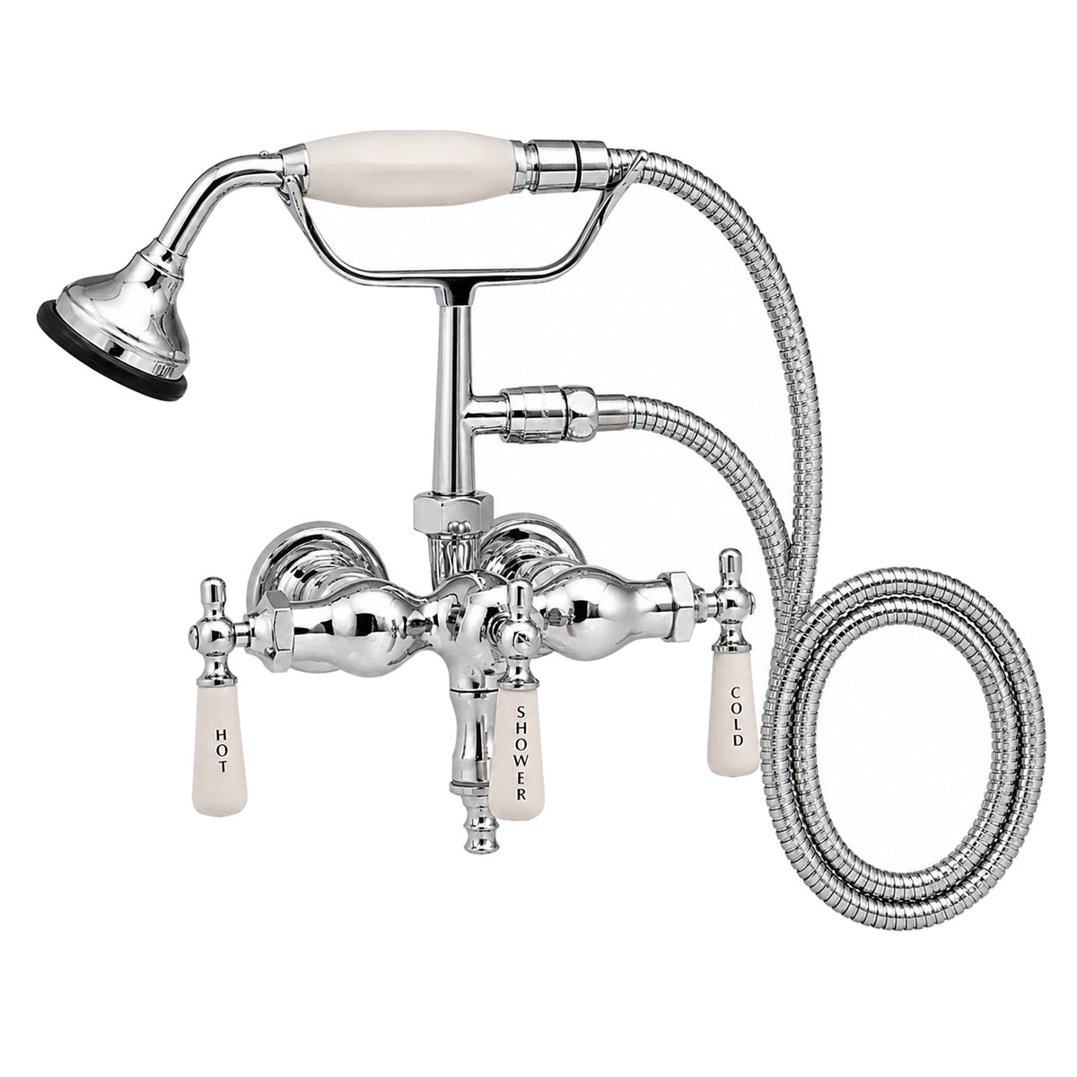 Tub Mount Faucet with Handheld Shower P0154 | Strom Living Chrome - Tub Fillers