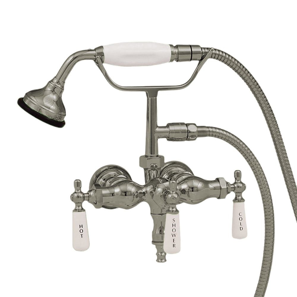 Tub Mount Faucet with Handheld Shower P0154 | Strom Living Matte Nickel - Tub Fillers