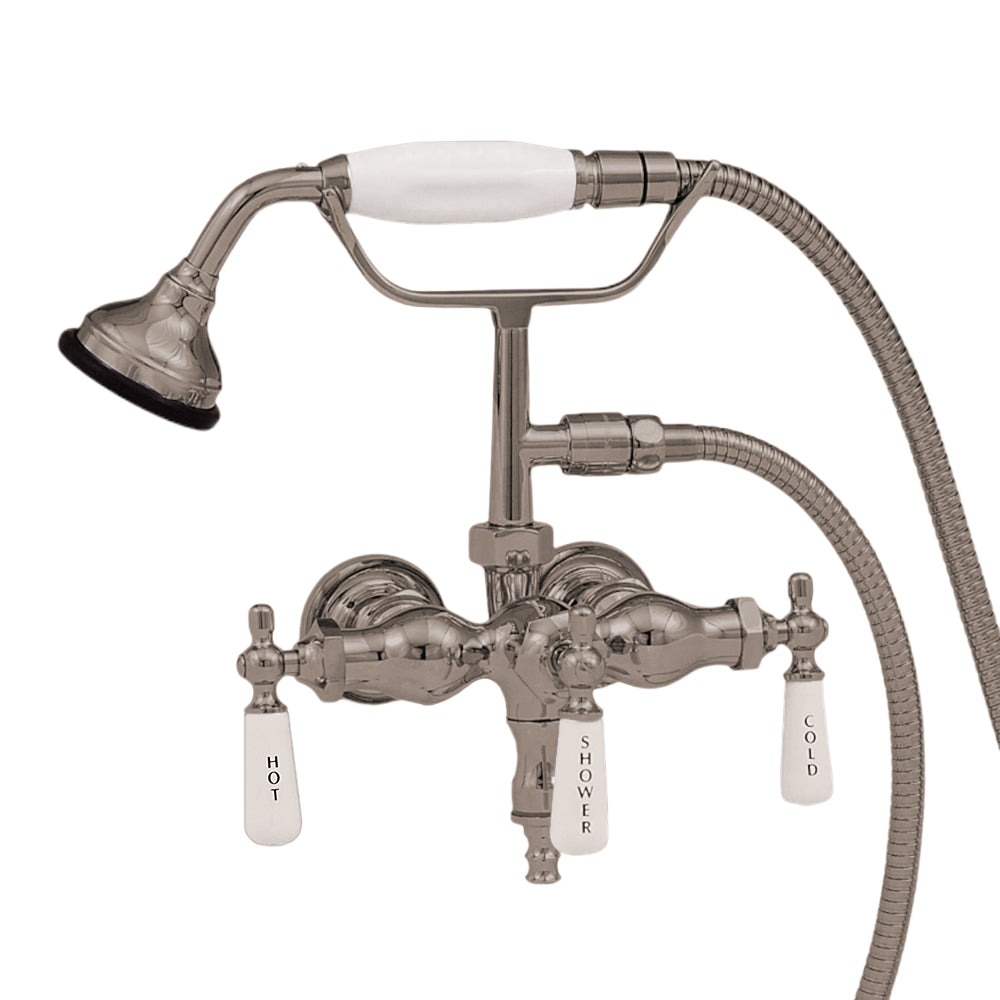 Tub Mount Faucet with Handheld Shower P0154 | Strom Living Polished Nickel - Tub Fillers