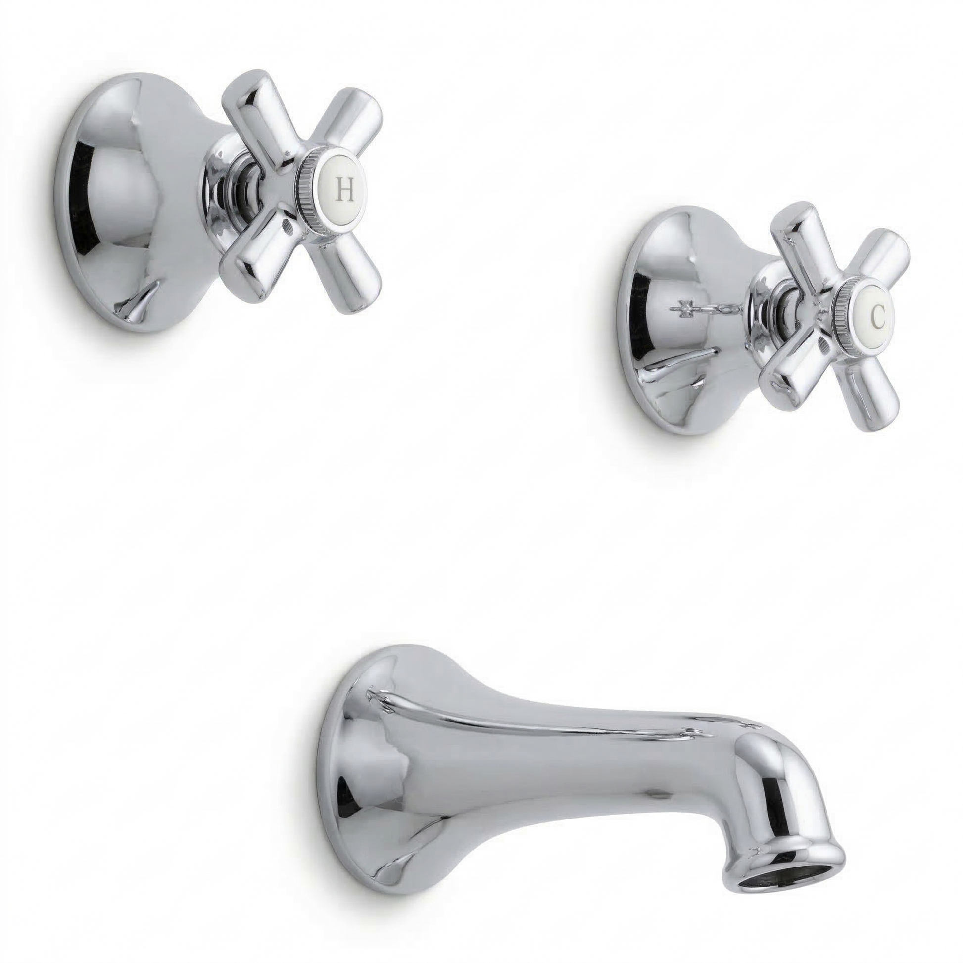 Mississippi In-Wall Tub Filler with 6" Spout P0157 | Strom Living Chrome - Showers