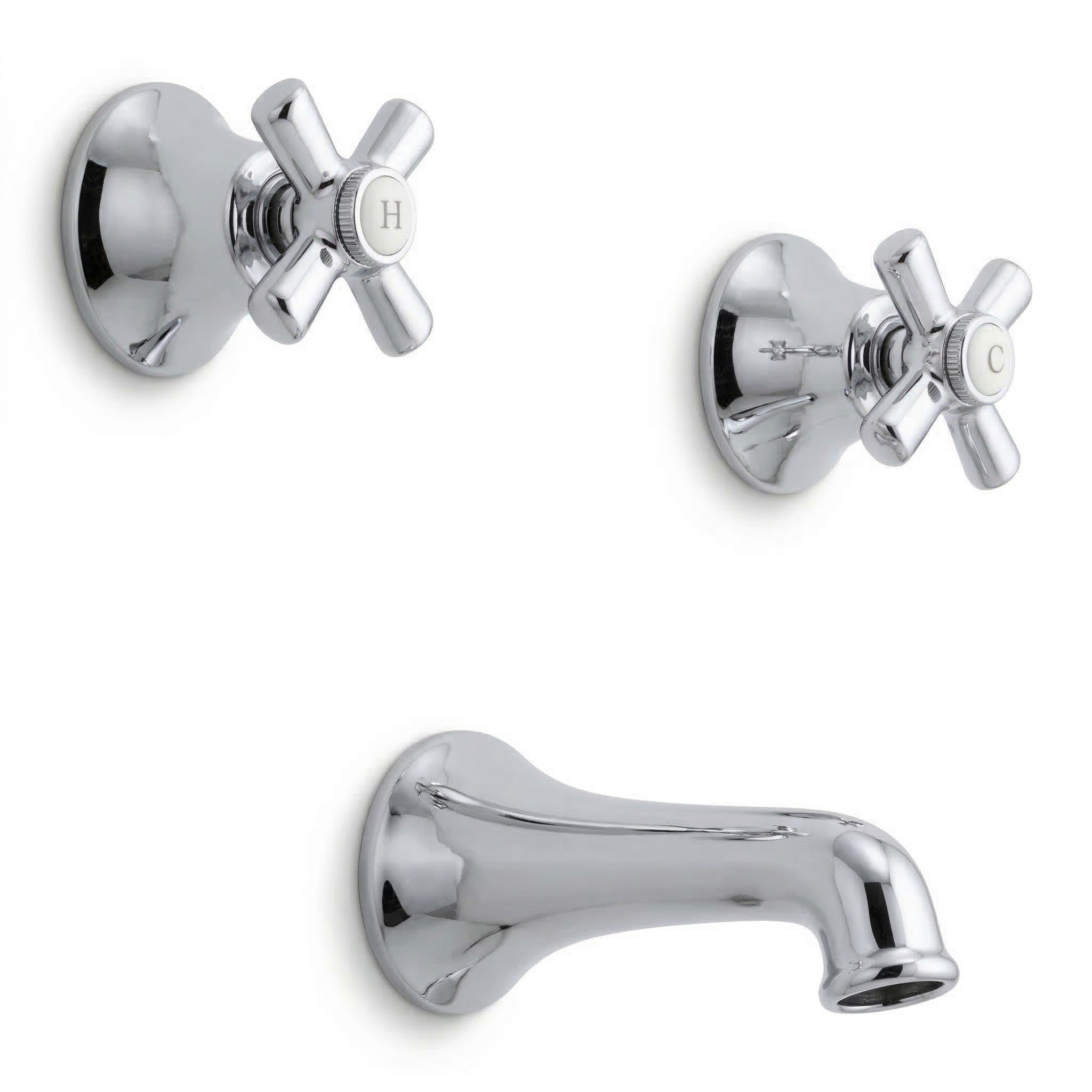 Mississippi In-Wall Tub Filler with 6" Spout P0157 | Strom Living Chrome - Showers