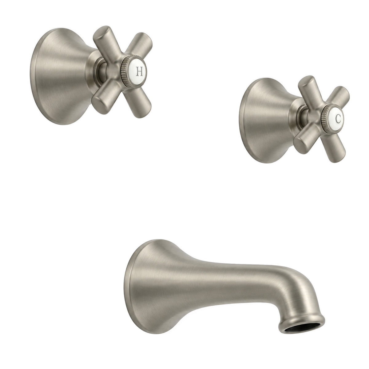 Mississippi In-Wall Tub Filler with 6" Spout P0157 in Matte Nickel