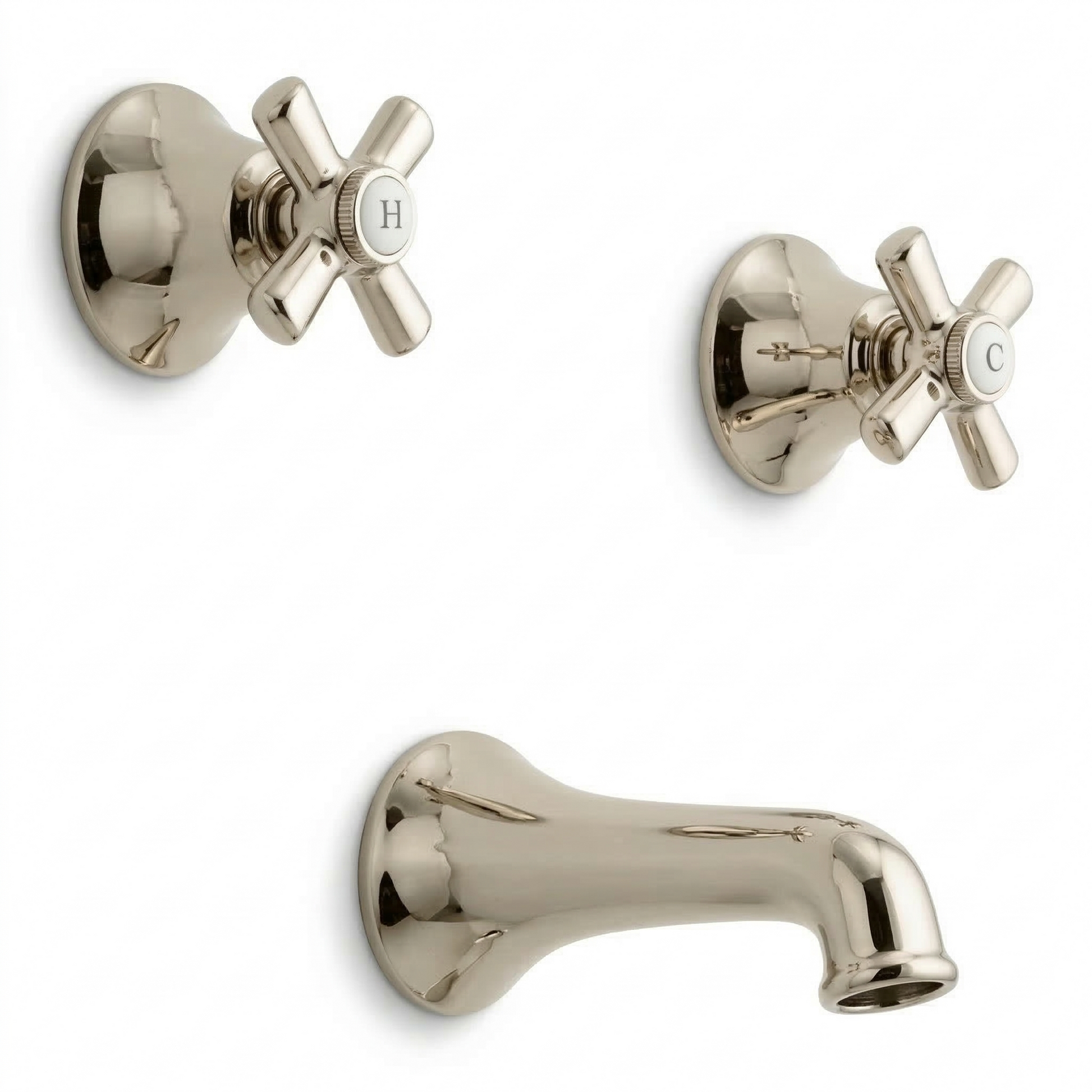 Mississippi In-Wall Tub Filler with 6" Spout P0157 | Strom Living Polished Nickel - Showers