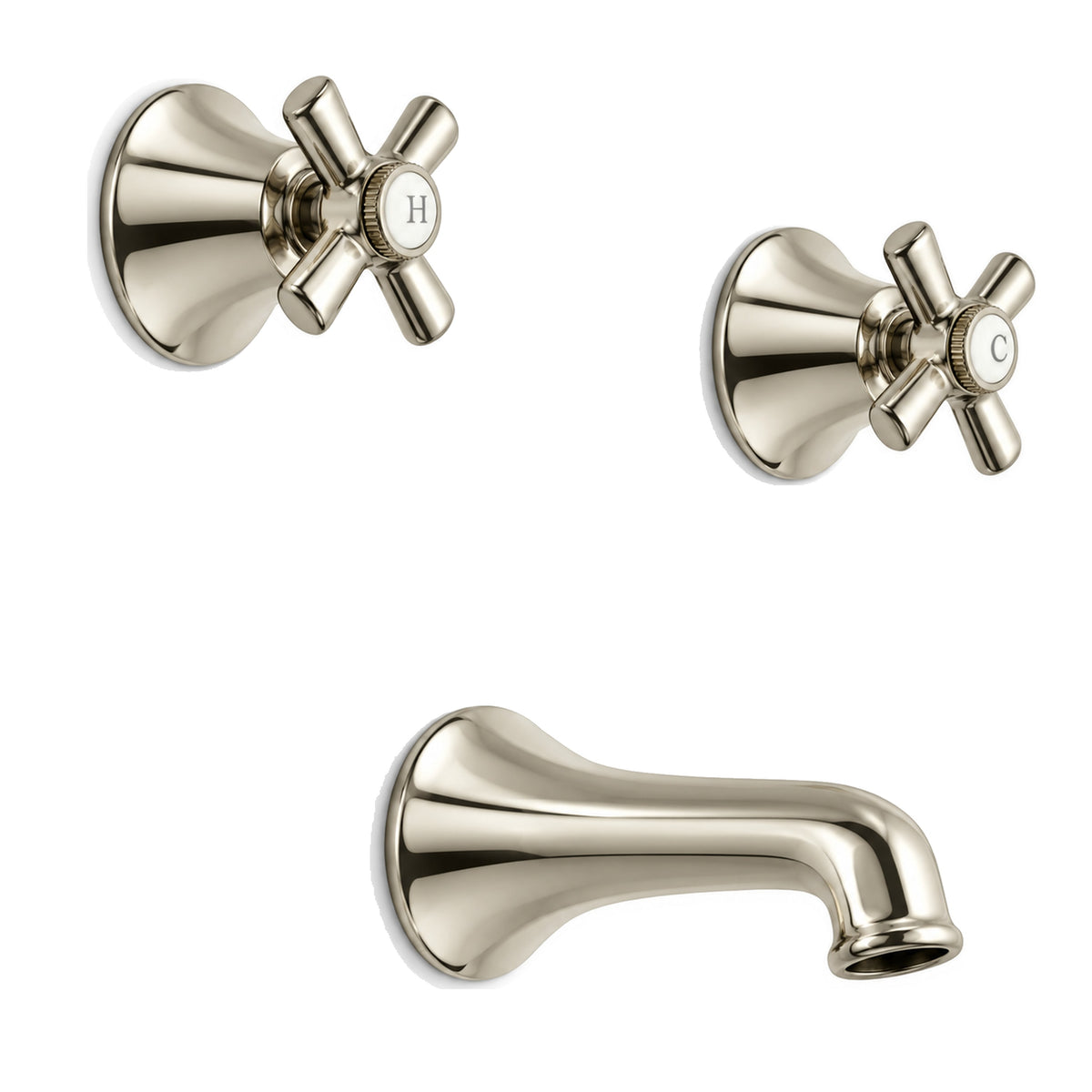 Mississippi In-Wall Tub Filler with 6" Spout P0157 in Polished Nickel