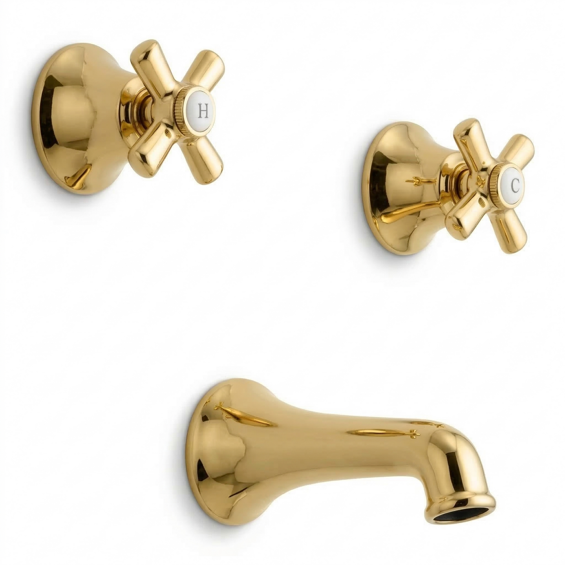 Mississippi In-Wall Tub Filler with 6" Spout P0157 | Strom Living Polished Brass - Showers