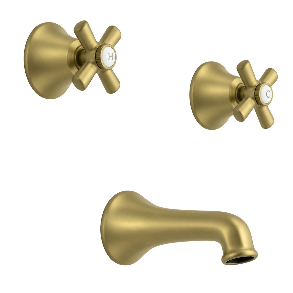 Mississippi In-Wall Tub Filler with 6" Spout P0157 in Raw Brass