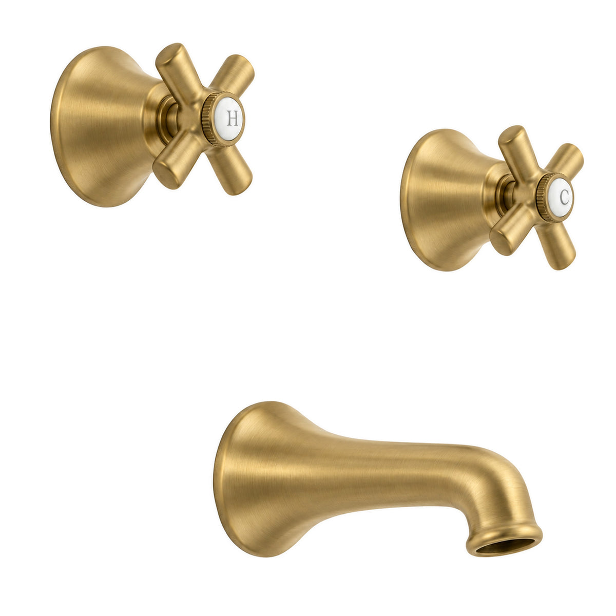 Mississippi In-Wall Tub Filler with 6" Spout P0157 in Satin Brass