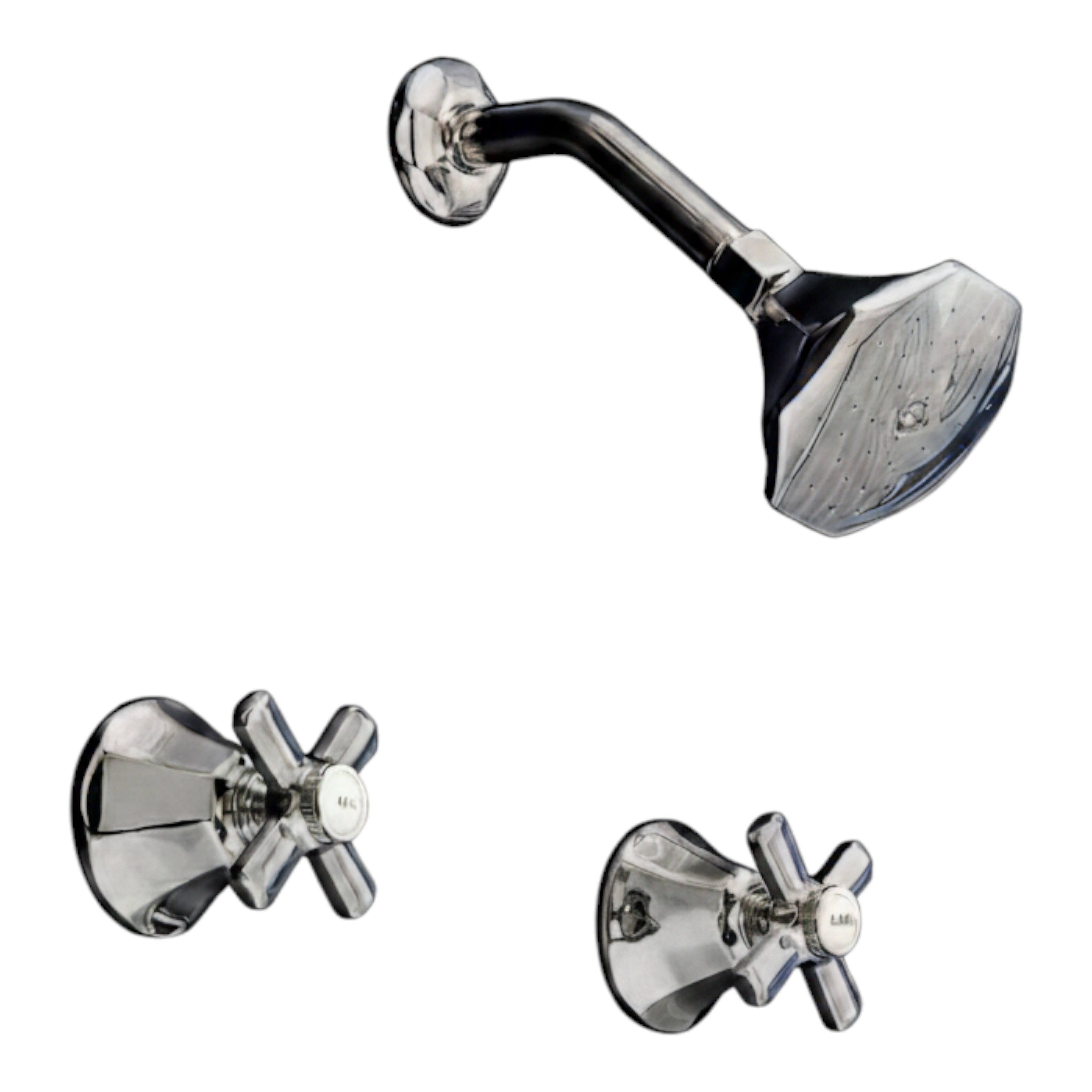 Mississippi In-Wall Tub Filler Set Cross Handles P0158 | Strom Living Chrome - Showers