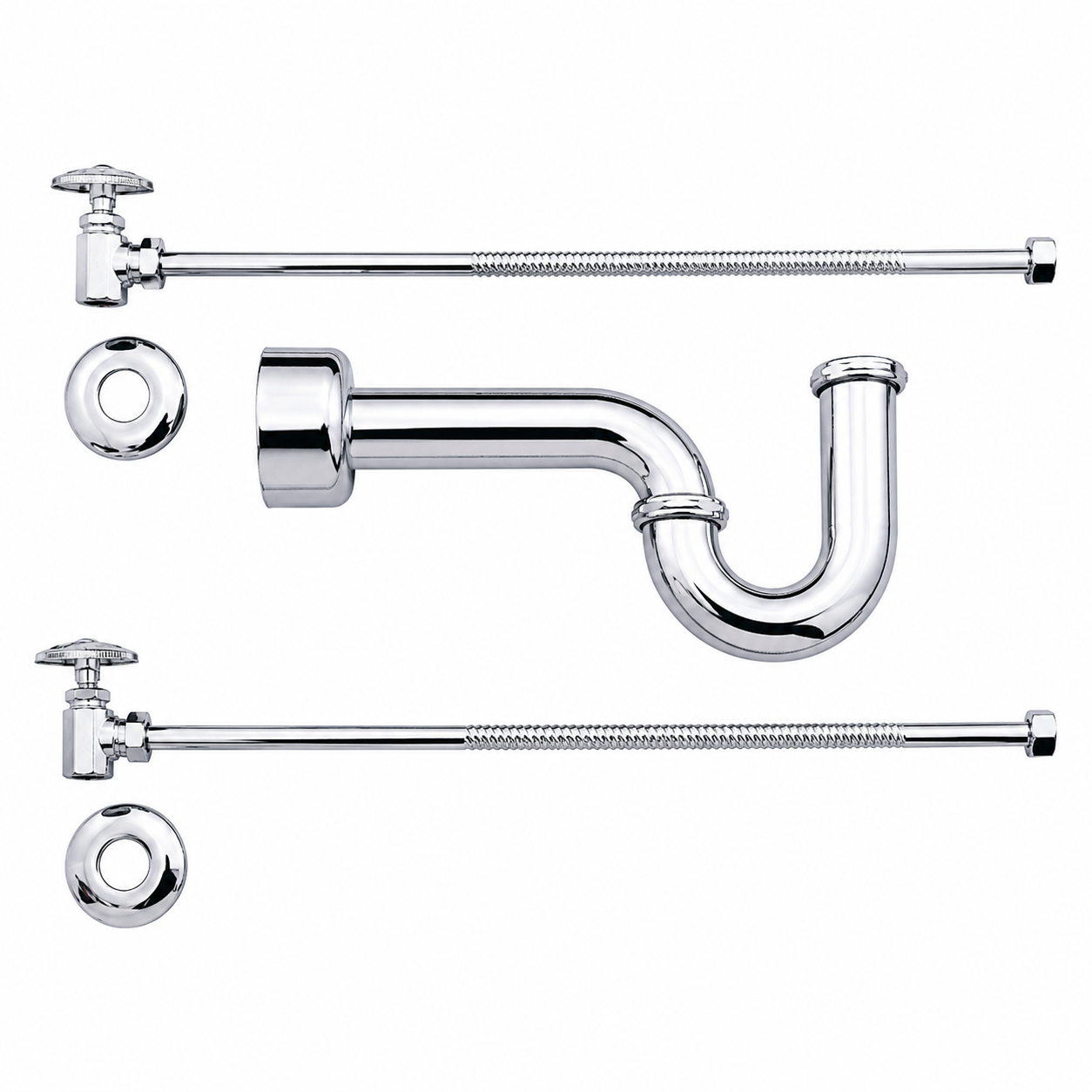 Strom Plumbing Sink Trim Kit with P Trap for 1 1/2" Rough-In Chrome - Faucet Parts