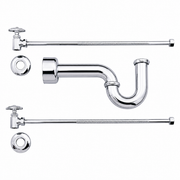 Strom Plumbing Sink Trim Kit with P Trap for 1 1/2" Rough-In Chrome - Faucet Parts