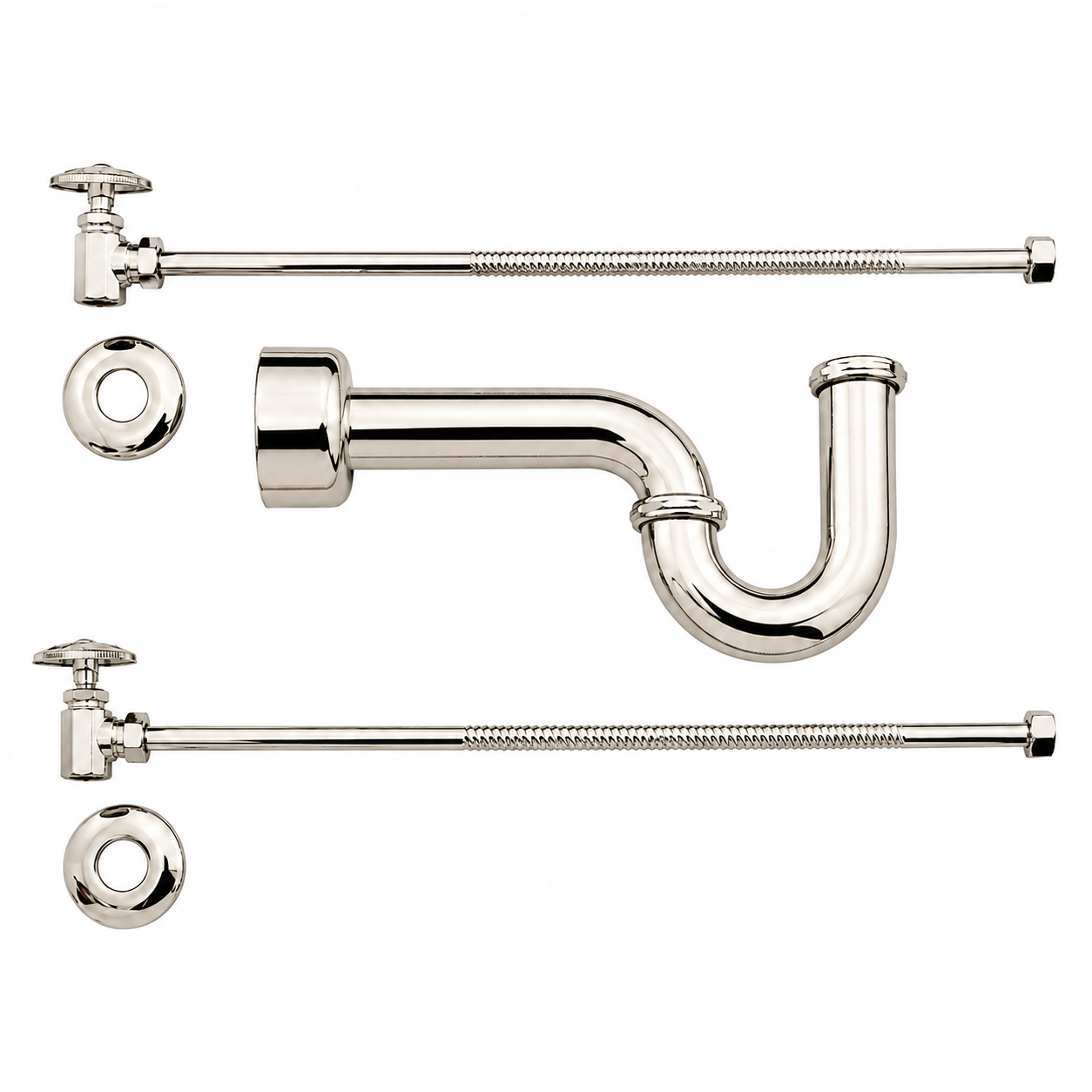 Strom Plumbing Sink Trim Kit with P Trap for 1 1/2" Rough-In Polished Nickel - Faucet Parts