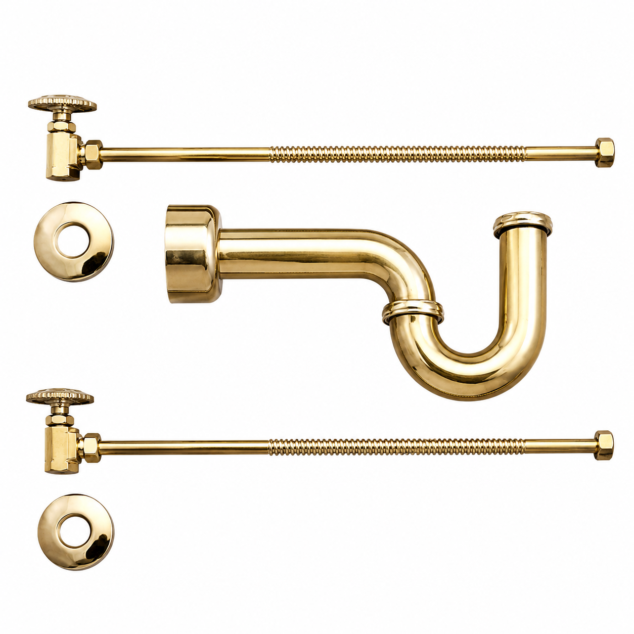 Strom Plumbing Sink Trim Kit with P Trap for 1 1/2" Rough-In Supercoat Brass - Faucet Parts